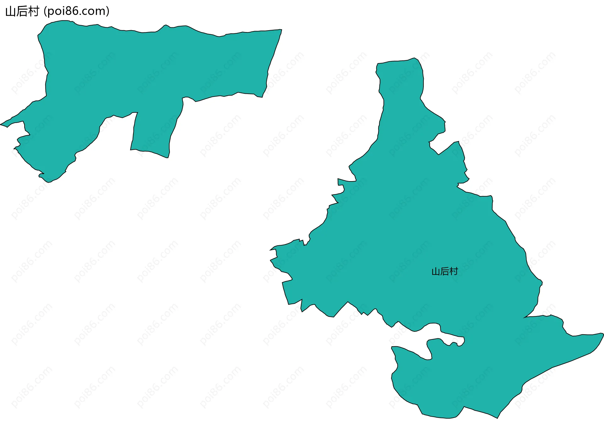 山后村边界地图