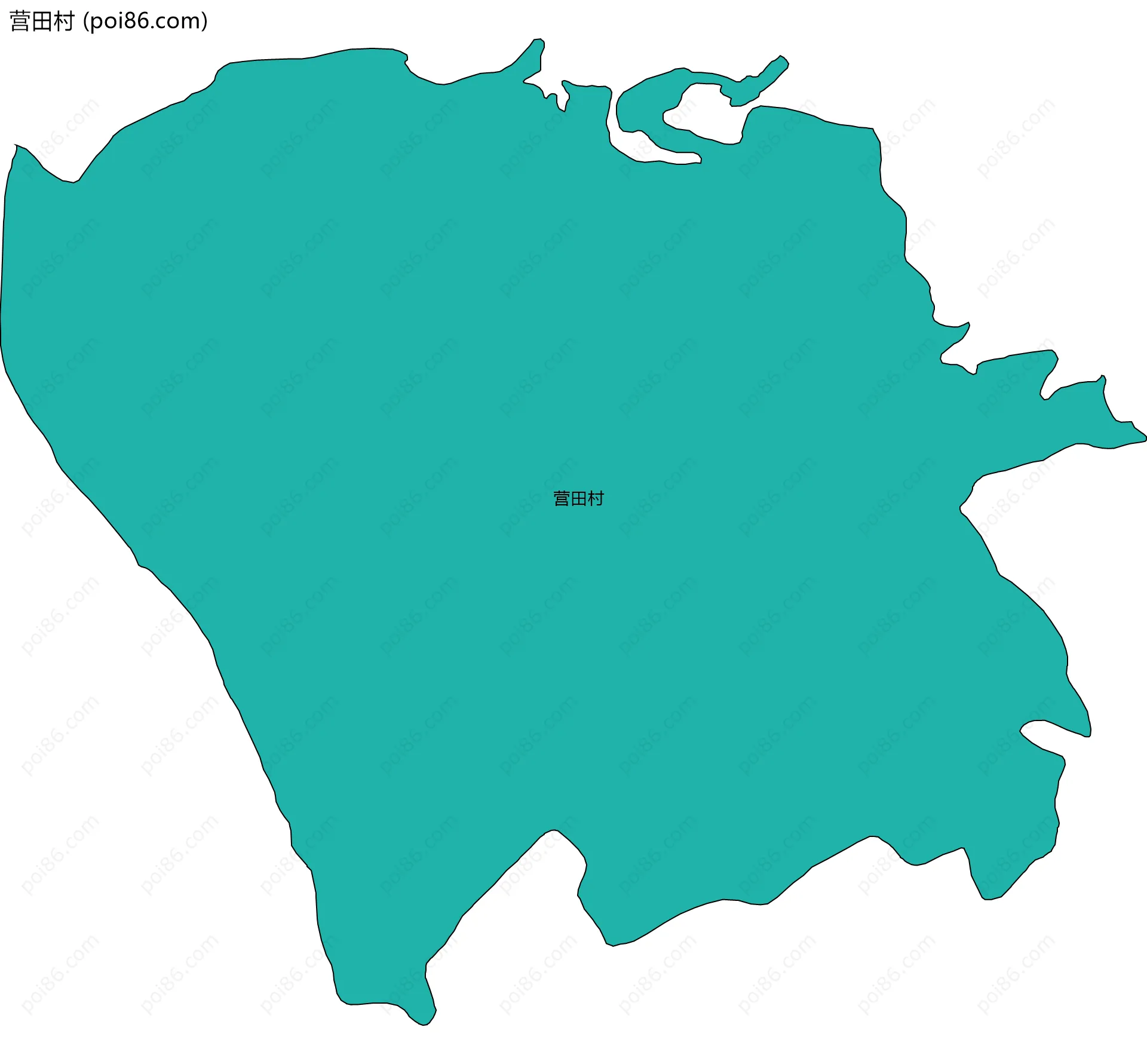 营田村边界地图