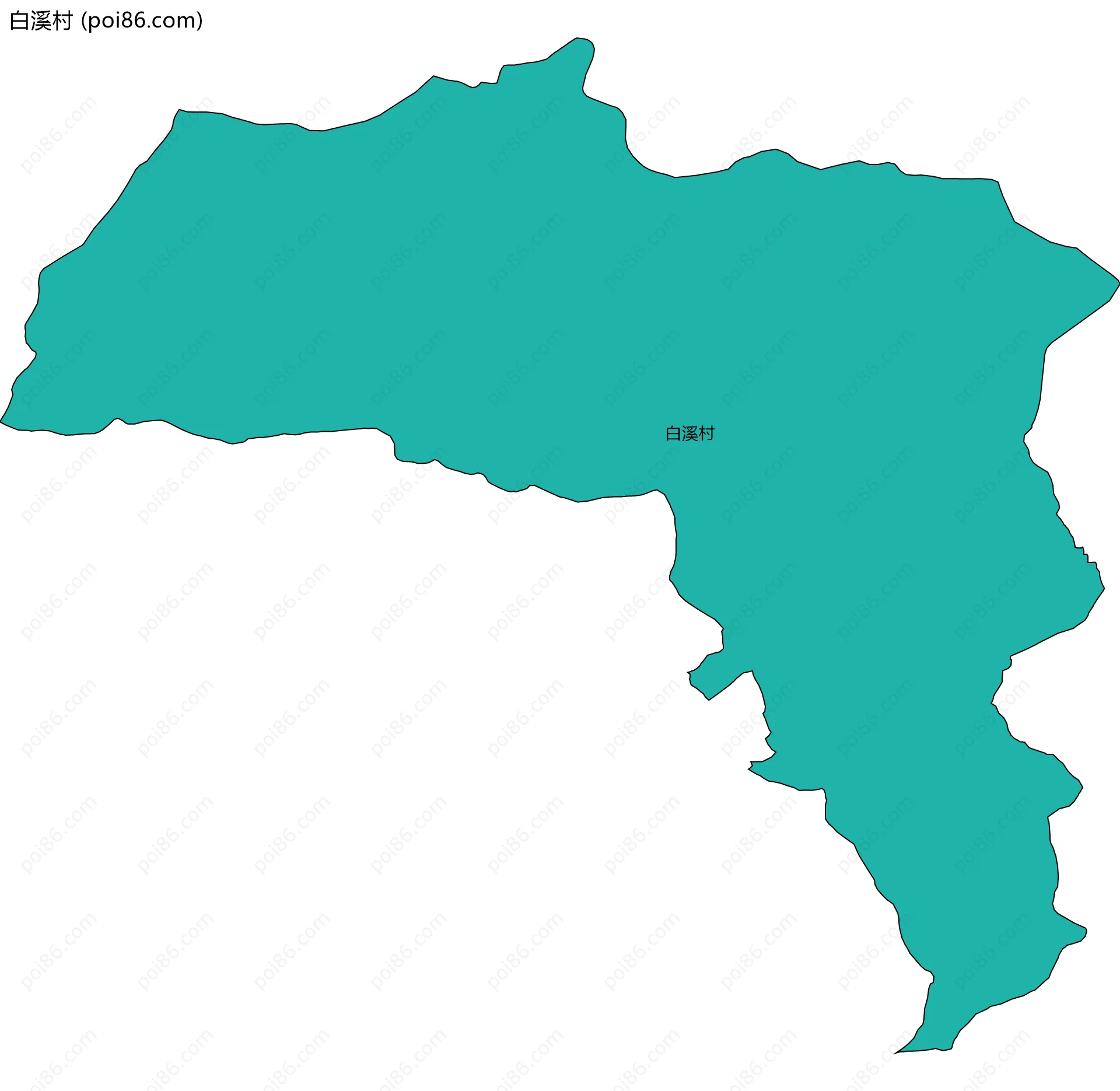 白溪村边界地图