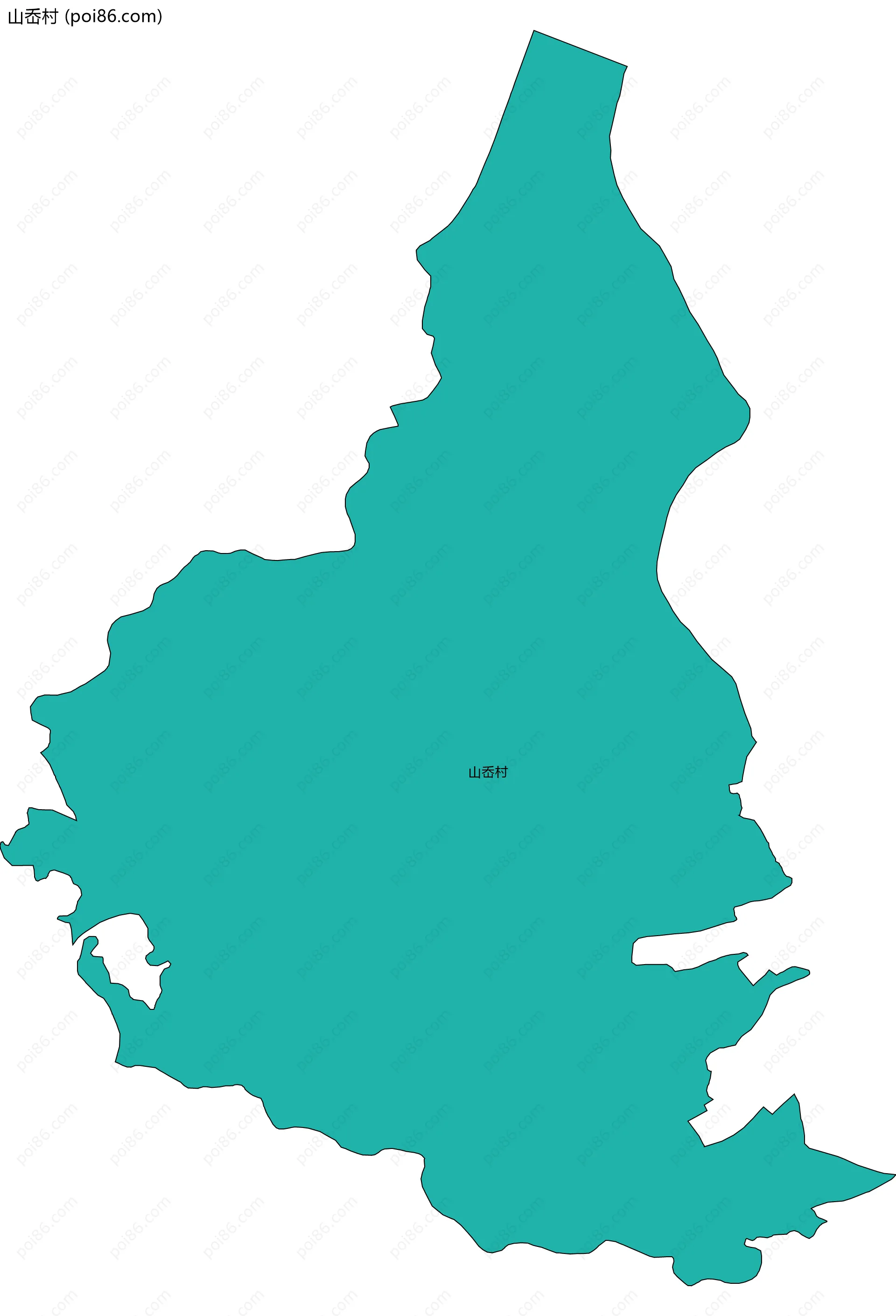 山岙村边界地图