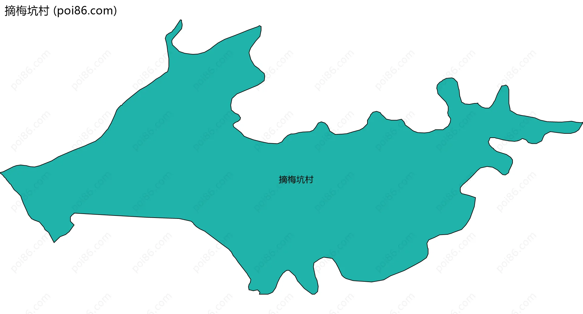 摘梅坑村边界地图