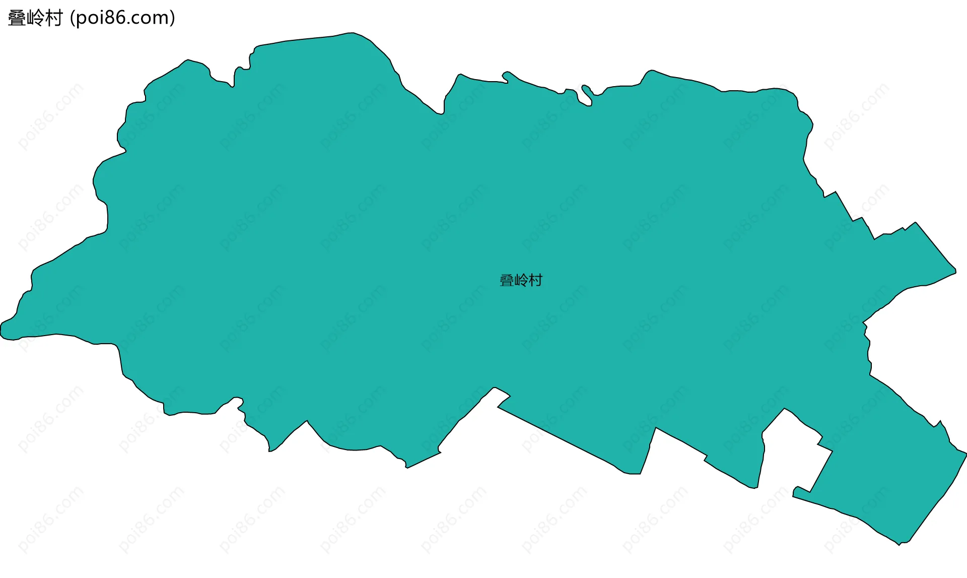 叠岭村边界地图