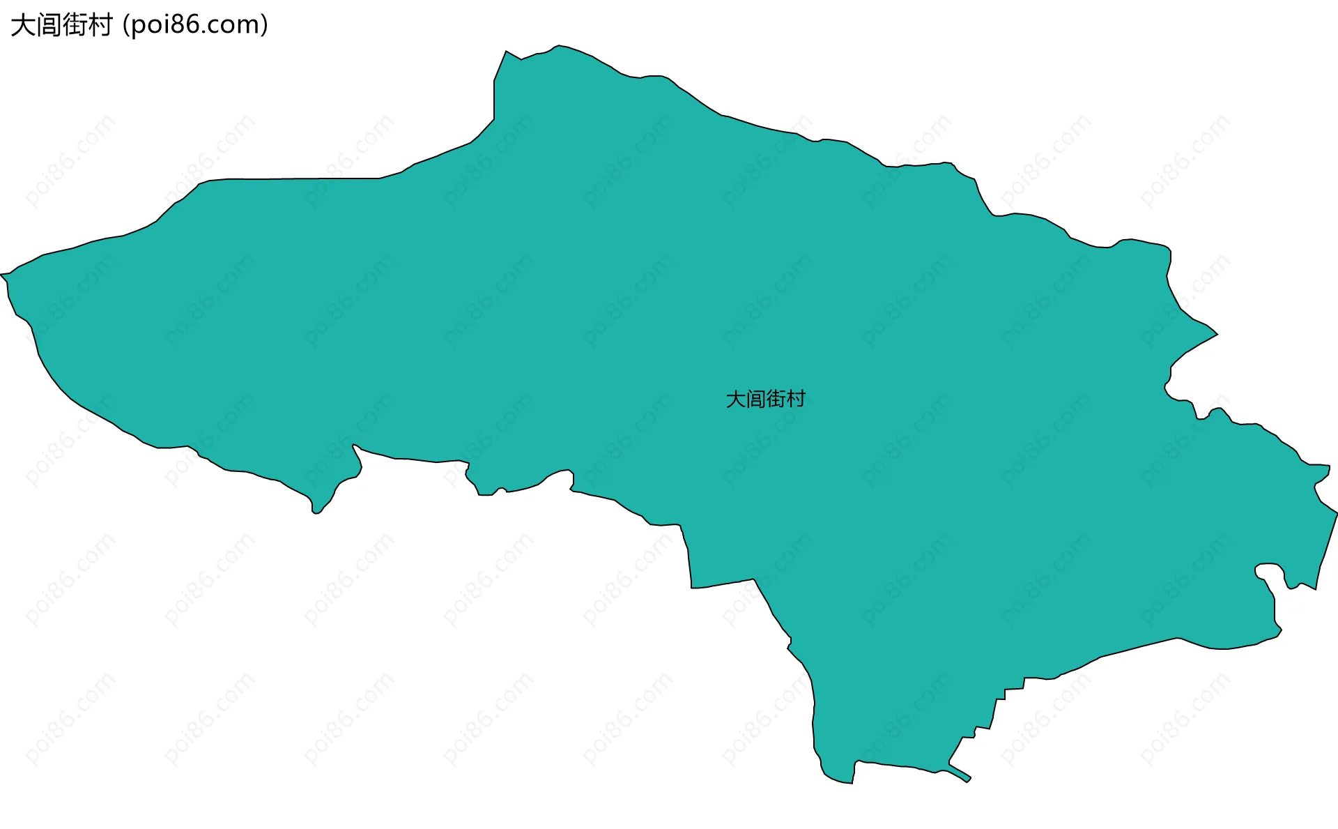 大闾街村边界地图