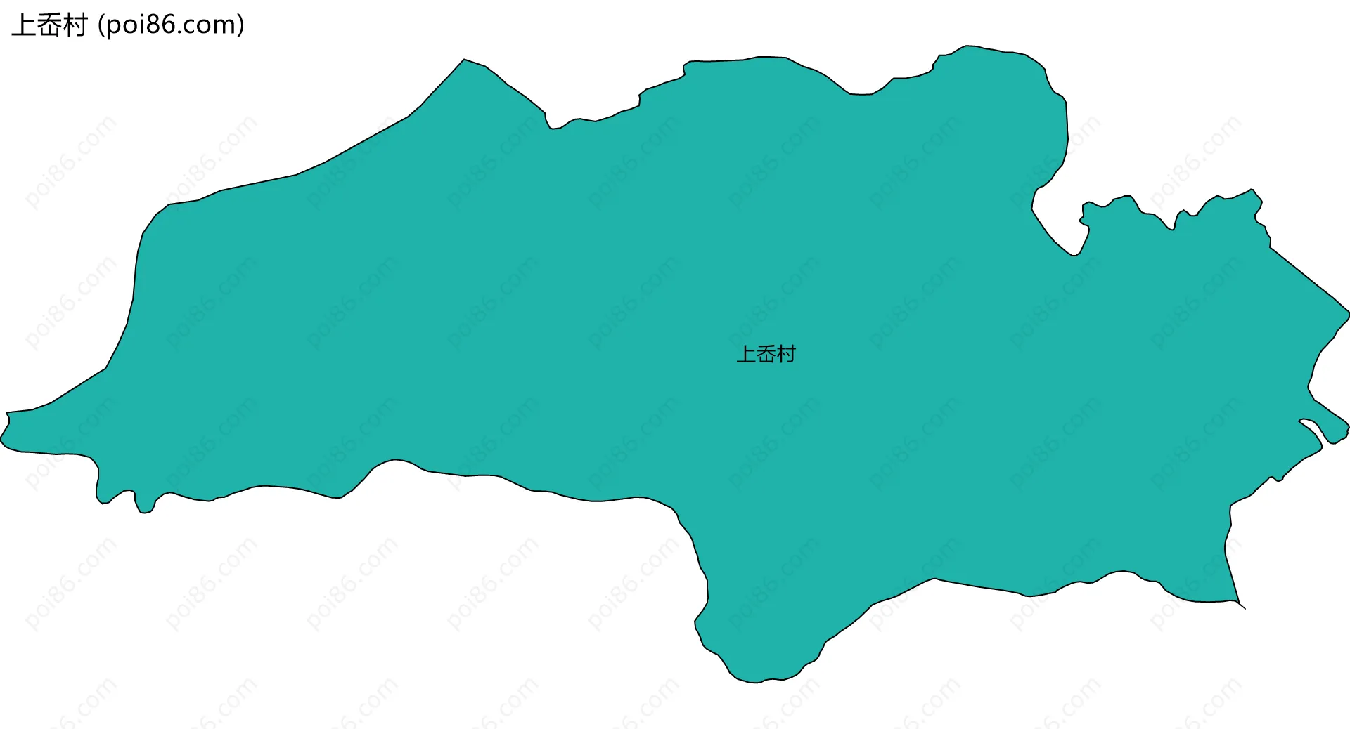 上岙村边界地图