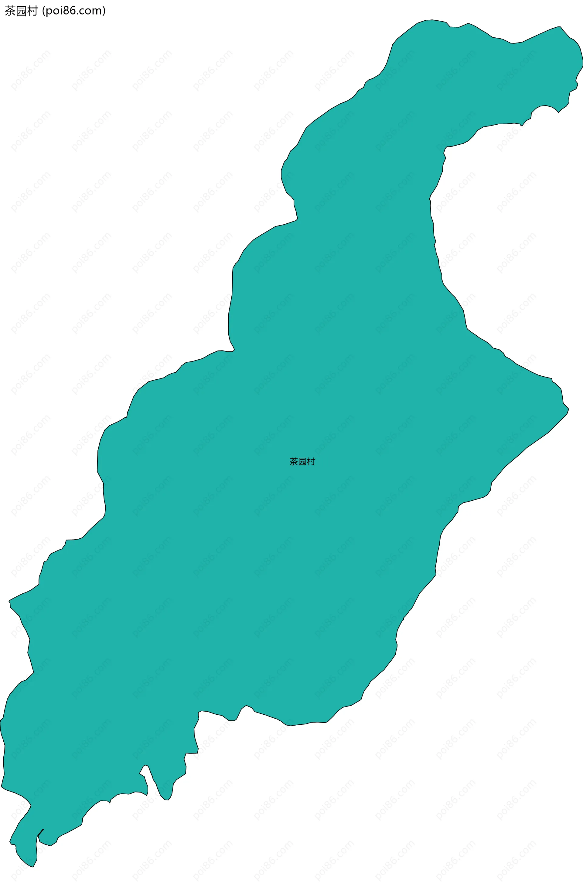 茶园村边界地图