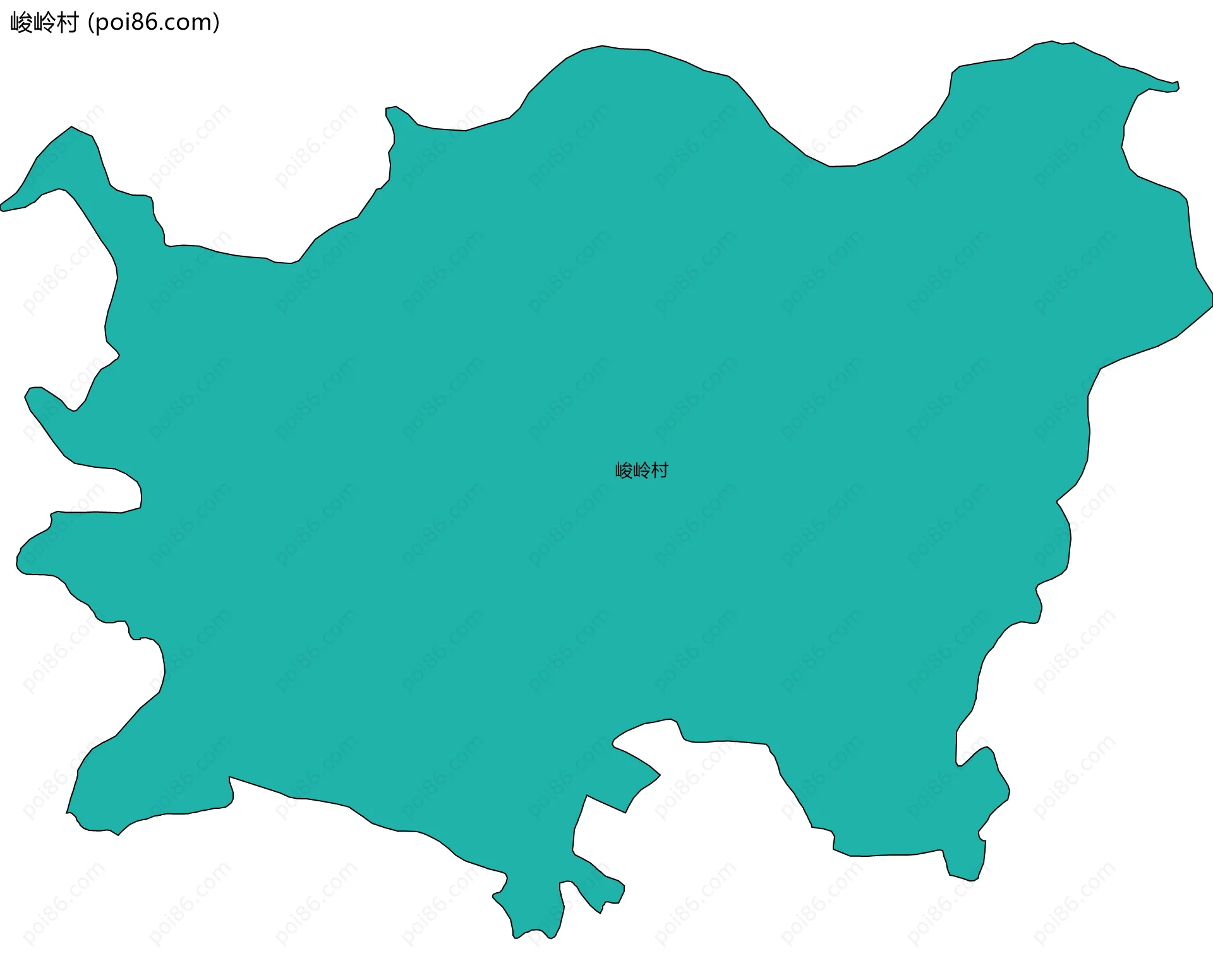 峻岭村边界地图