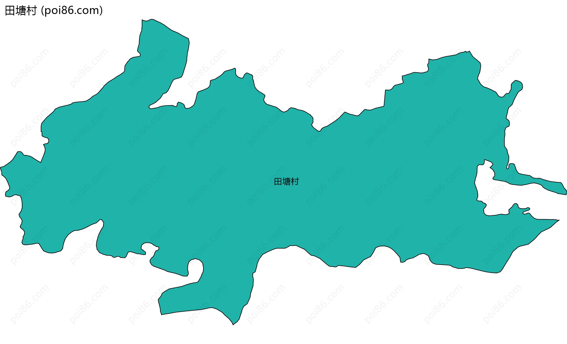 田塘村边界地图