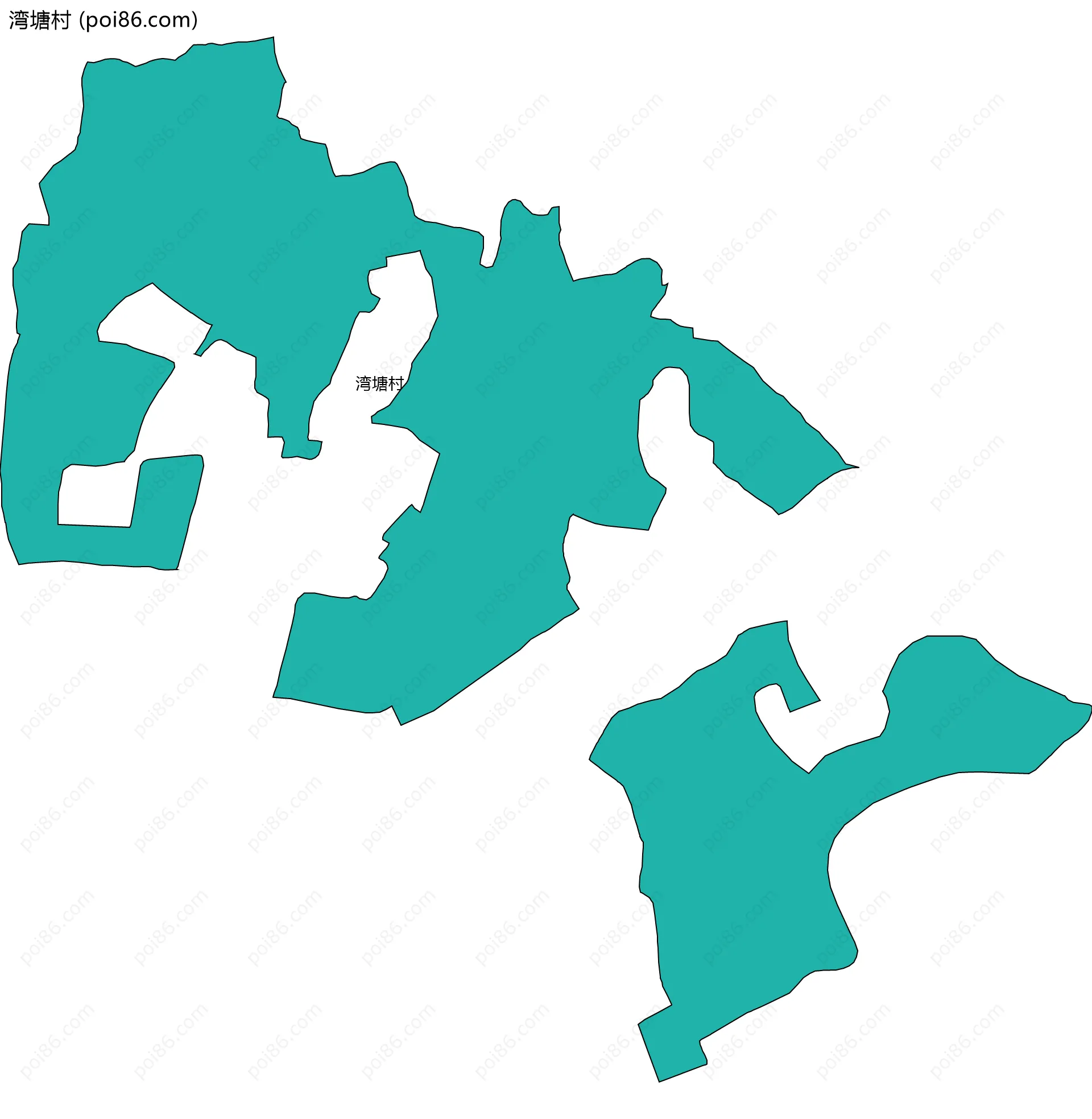 湾塘村边界地图