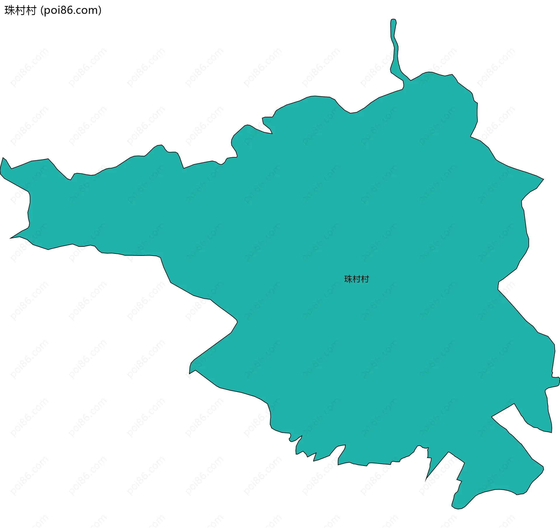 珠村村边界地图