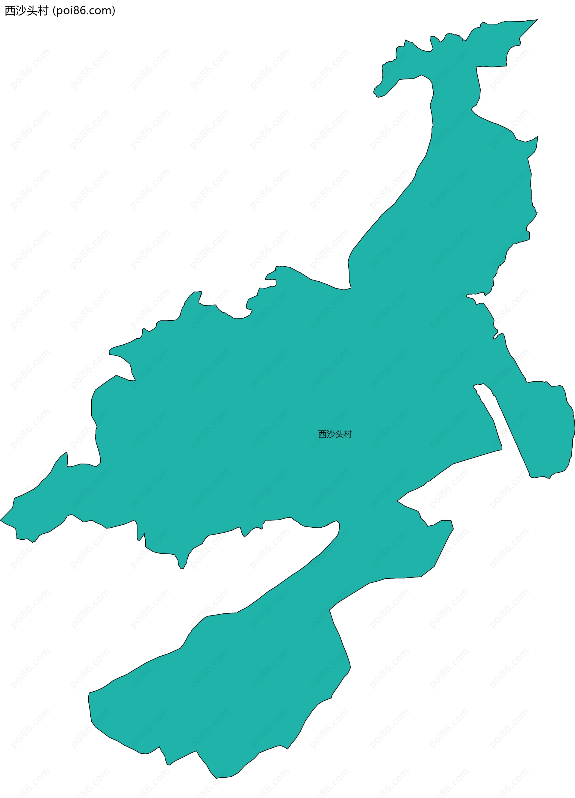 西沙头村边界地图