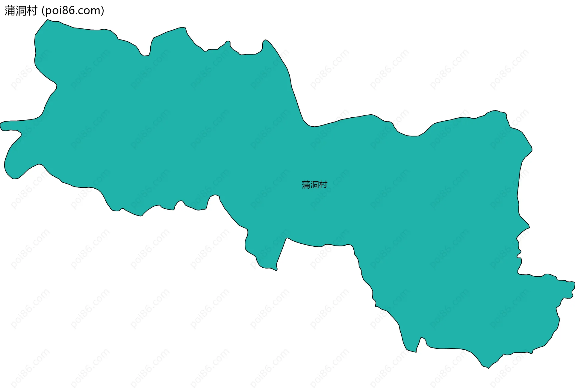 蒲洞村边界地图