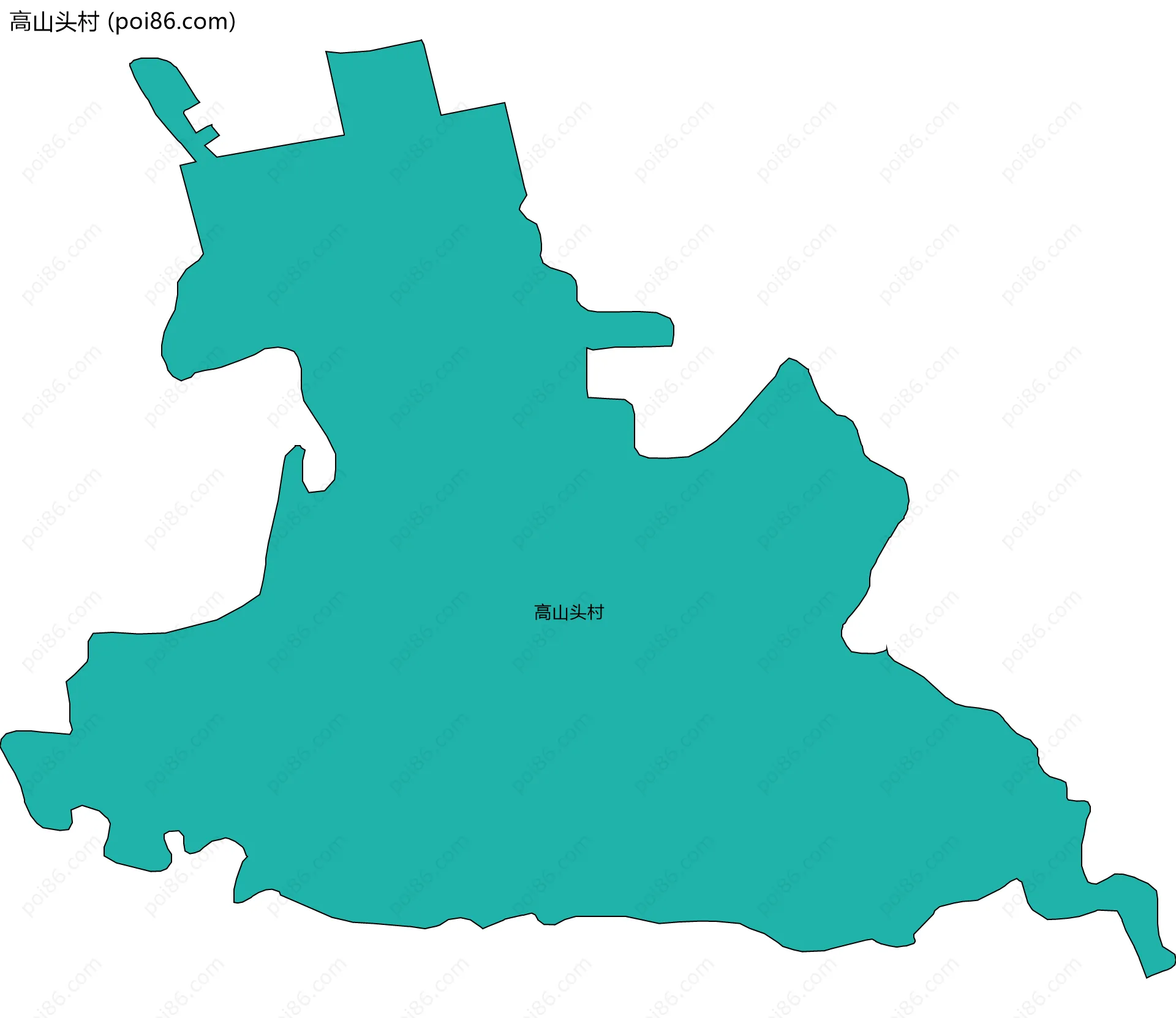 高山头村边界地图