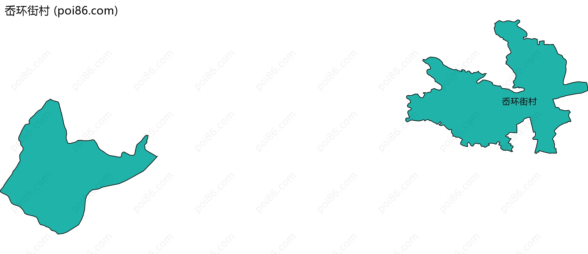 岙环街村边界地图