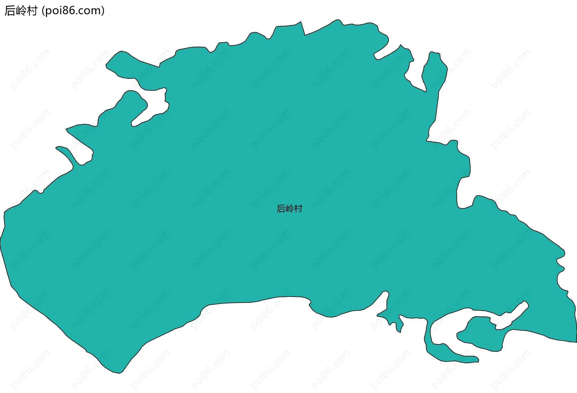 后岭村边界地图