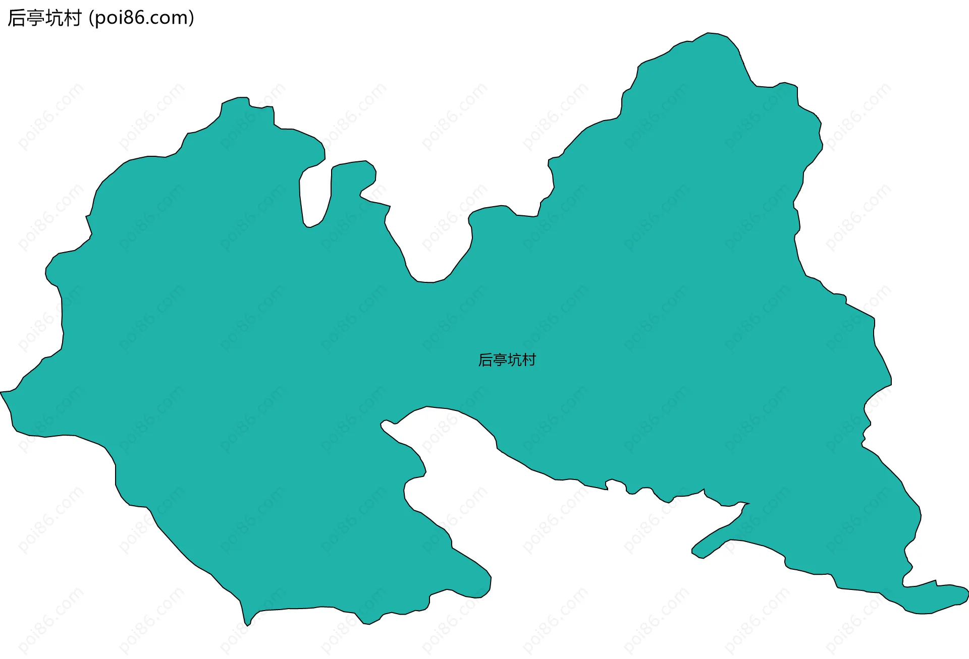 后亭坑村边界地图