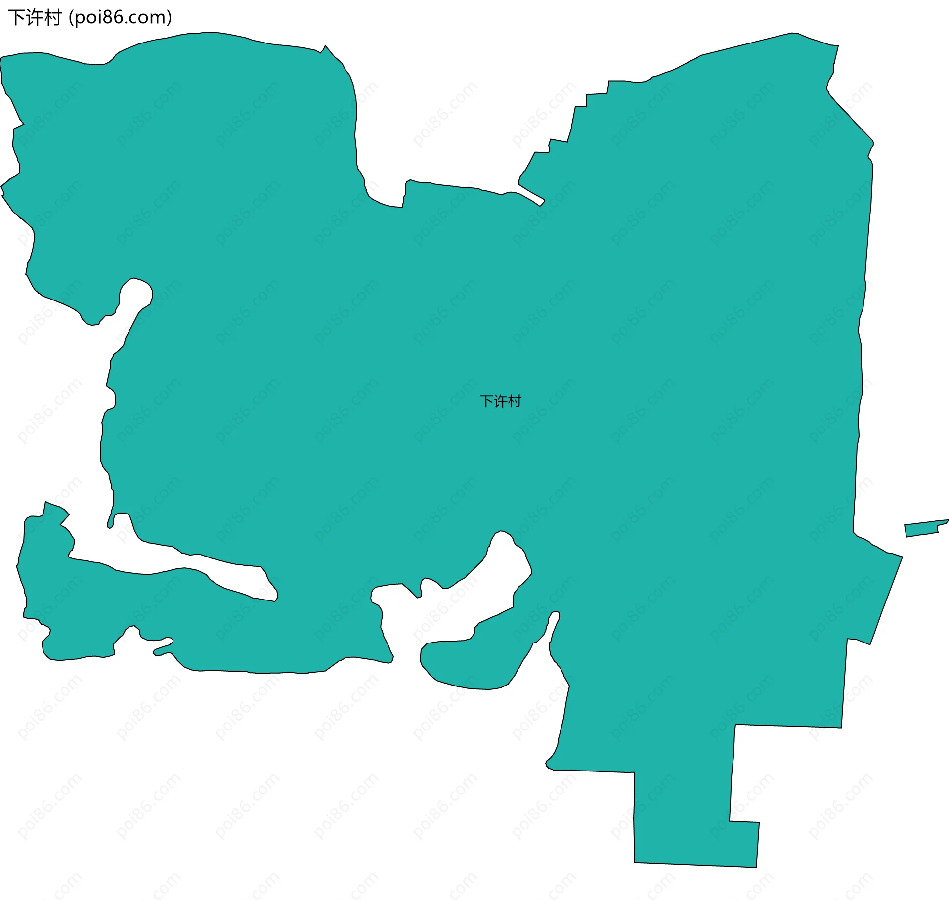 下许村边界地图