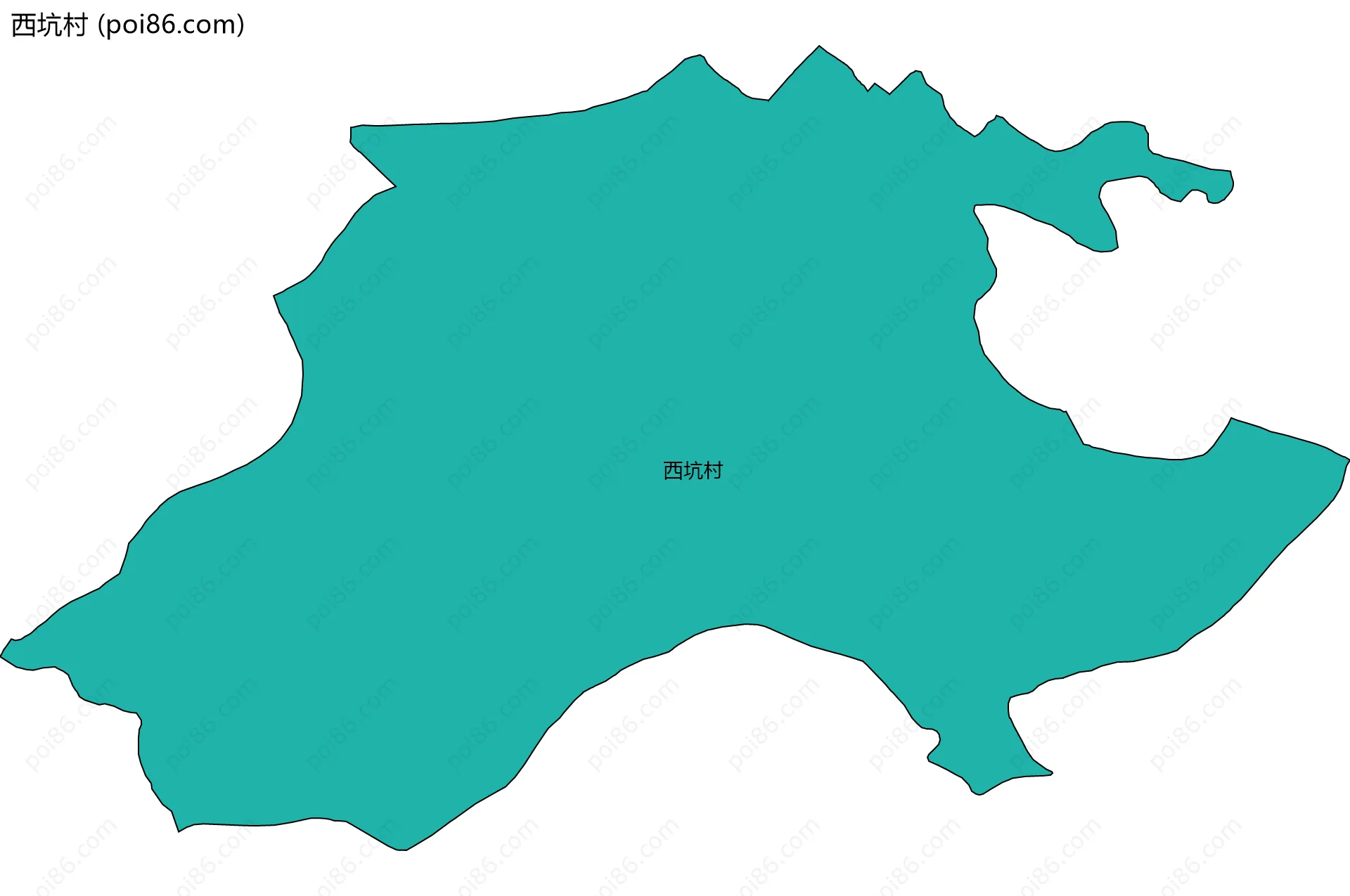 西坑村边界地图
