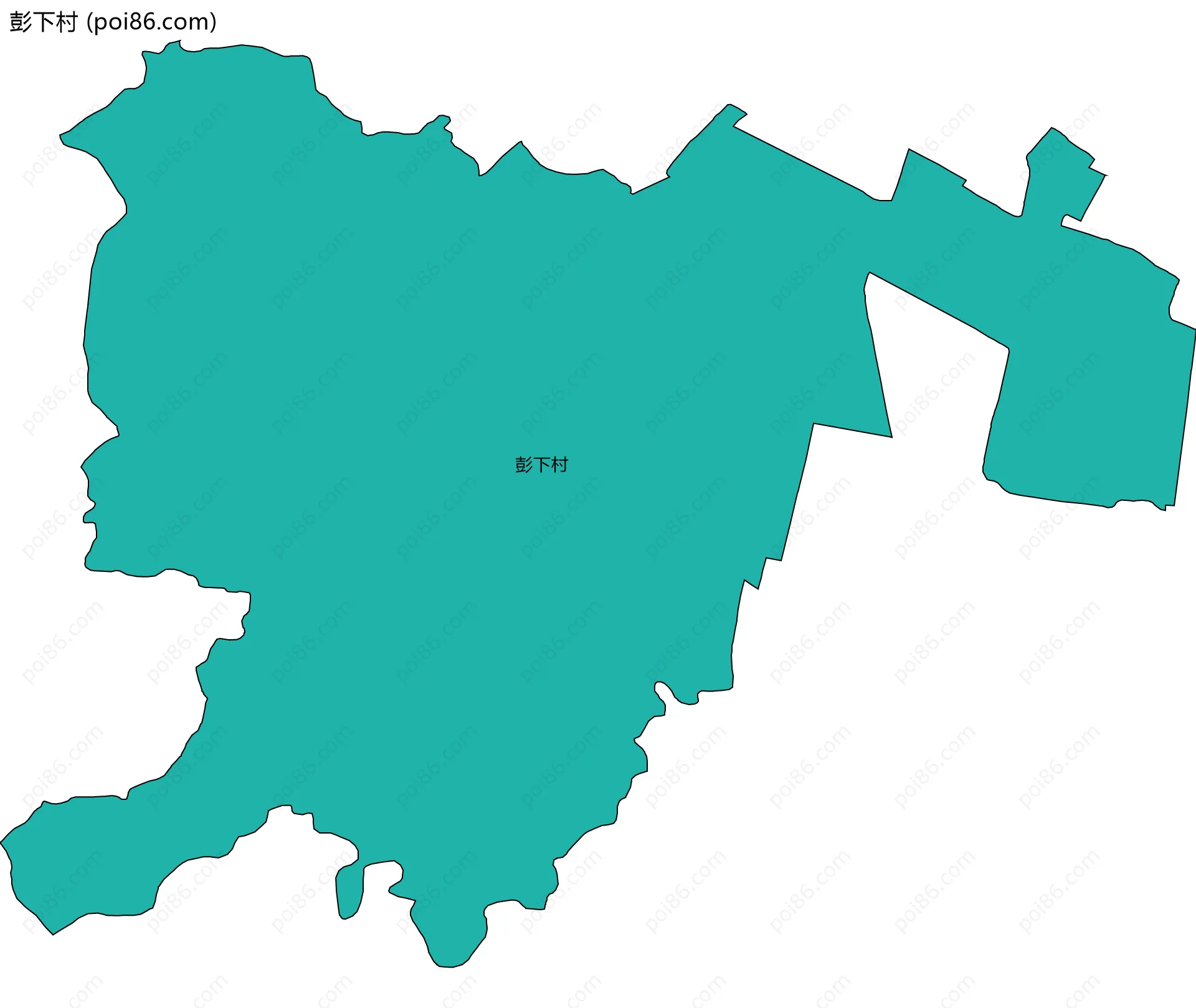 彭下村边界地图