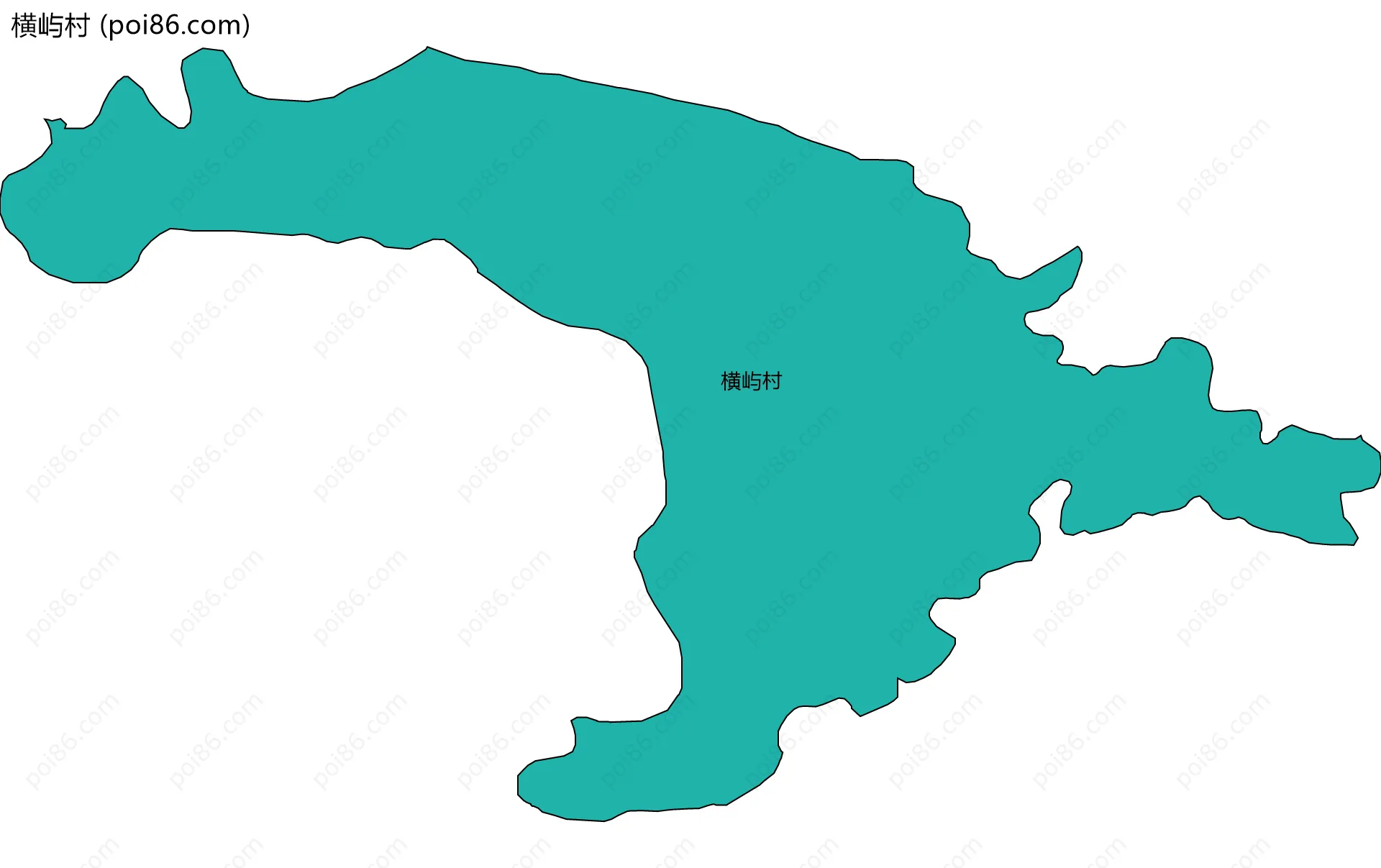 横屿村边界地图