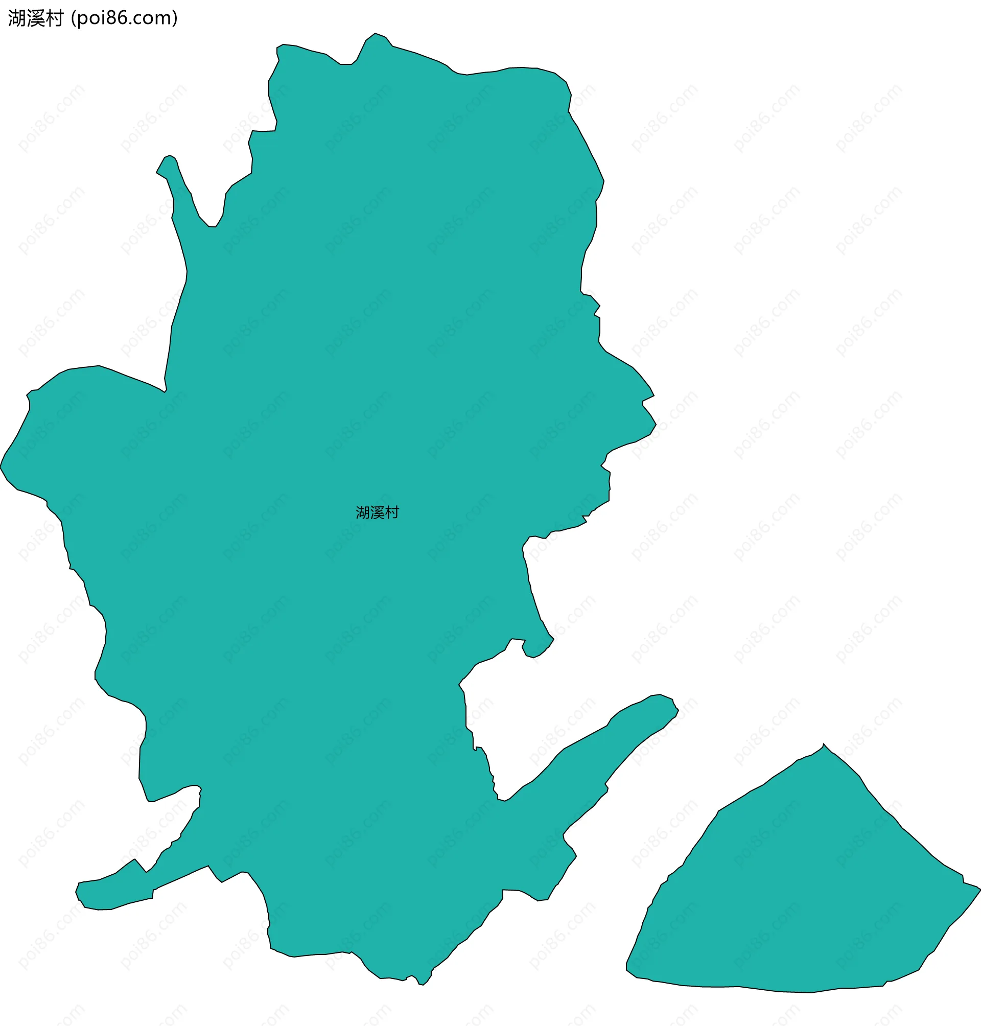 湖溪村边界地图