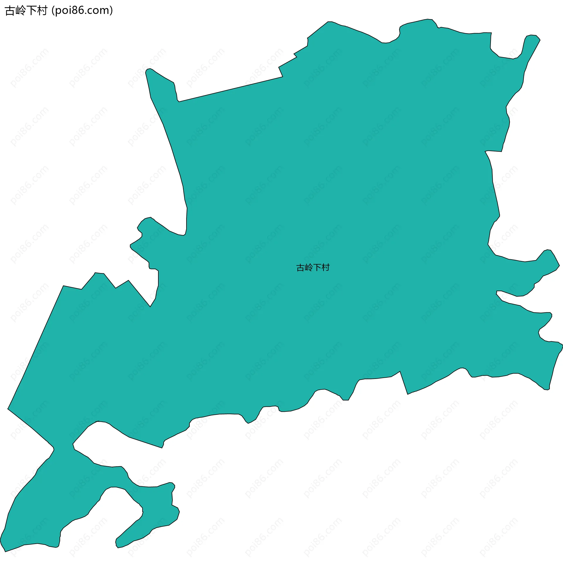 古岭下村边界地图