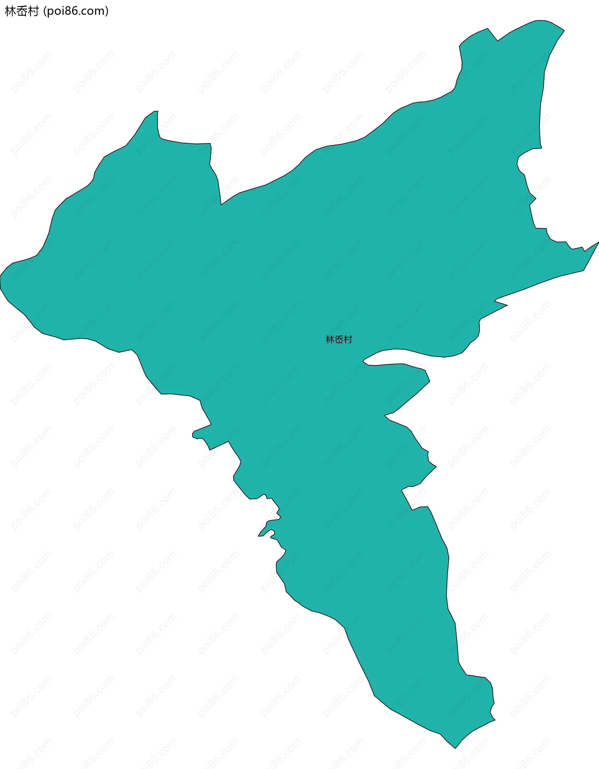 林岙村边界地图