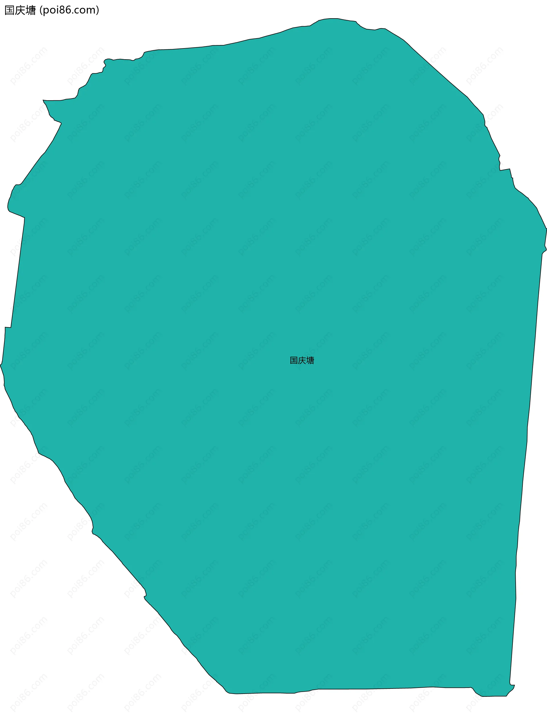 国庆塘边界地图