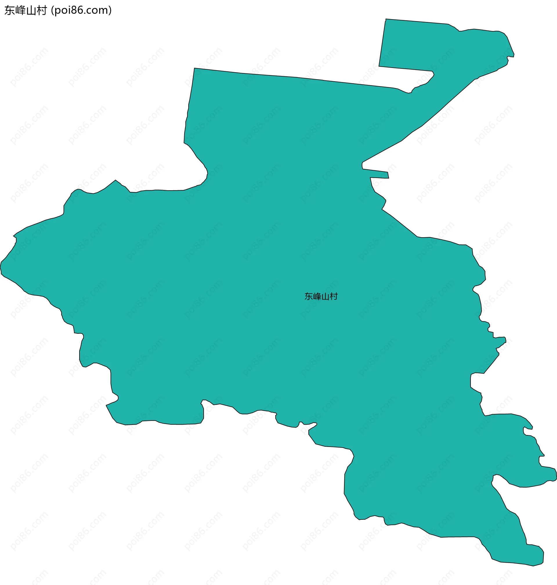 东峰山村边界地图