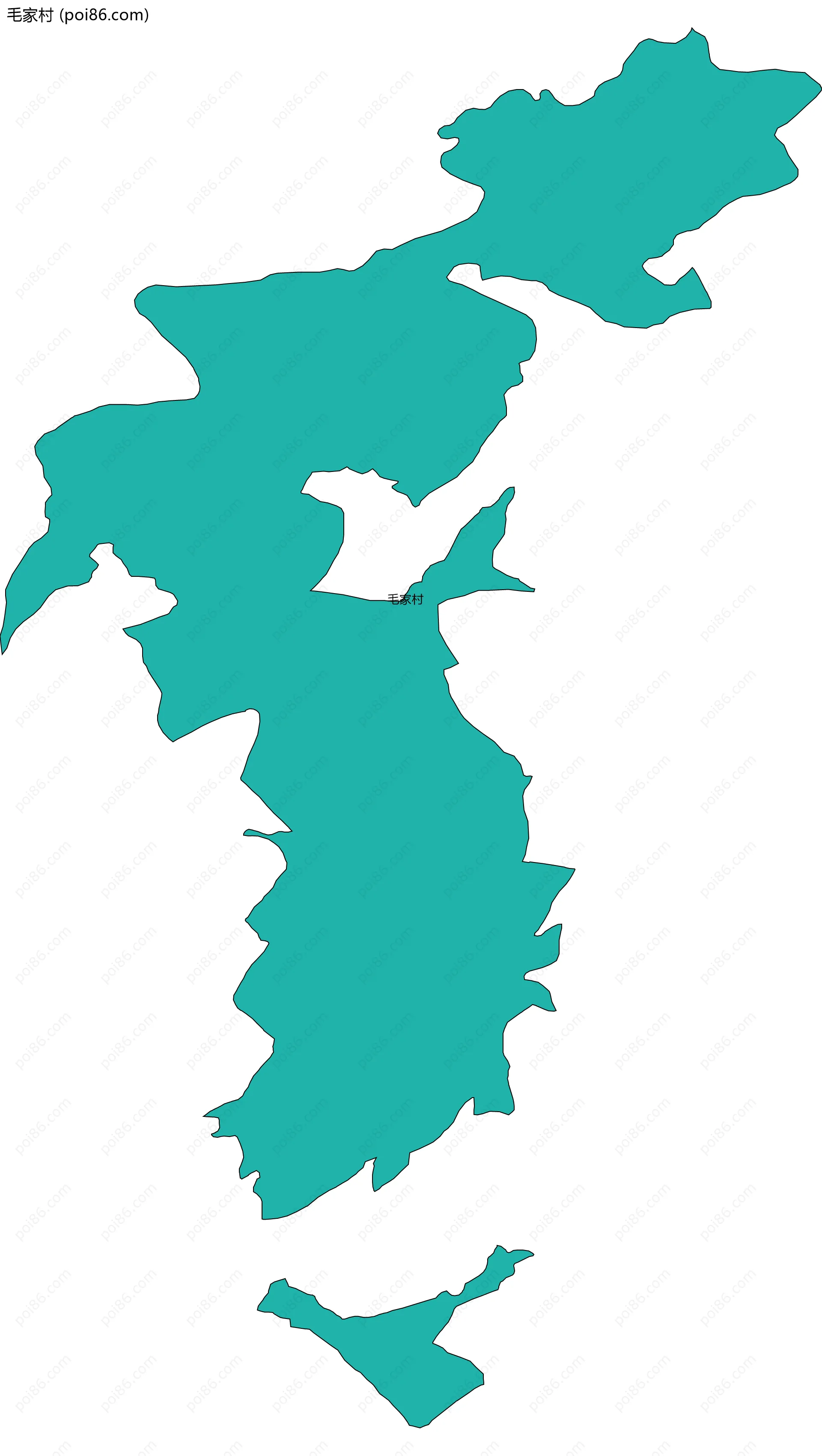 毛家村边界地图