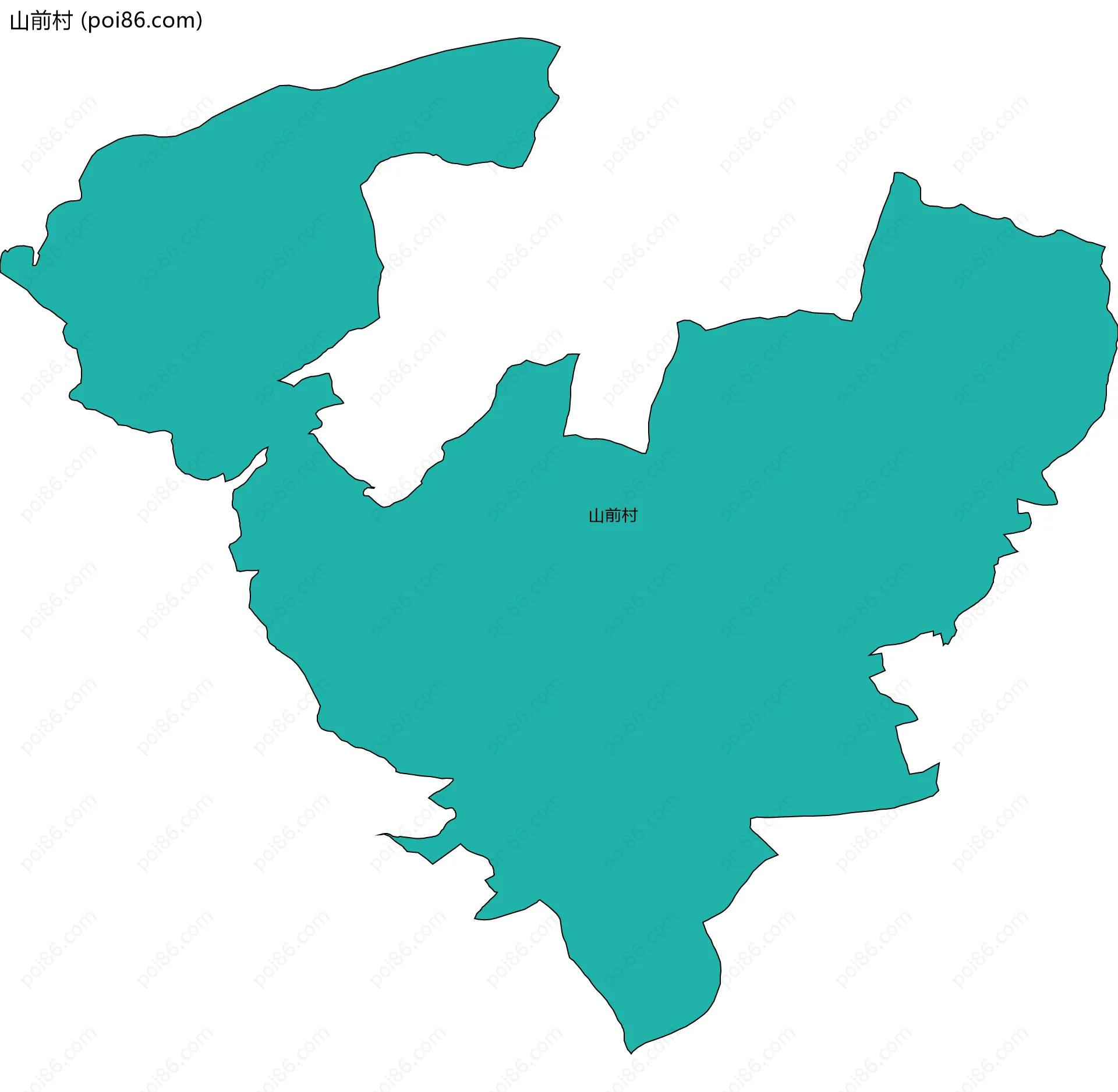 山前村边界地图