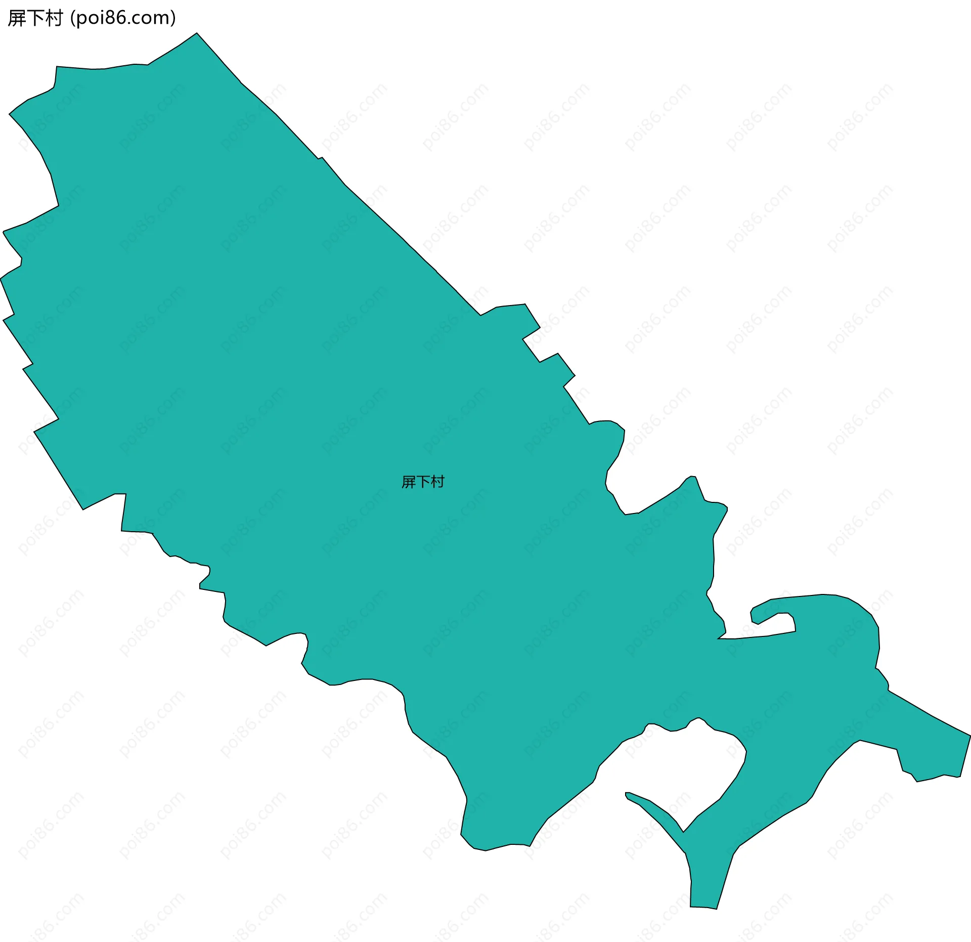 屏下村边界地图