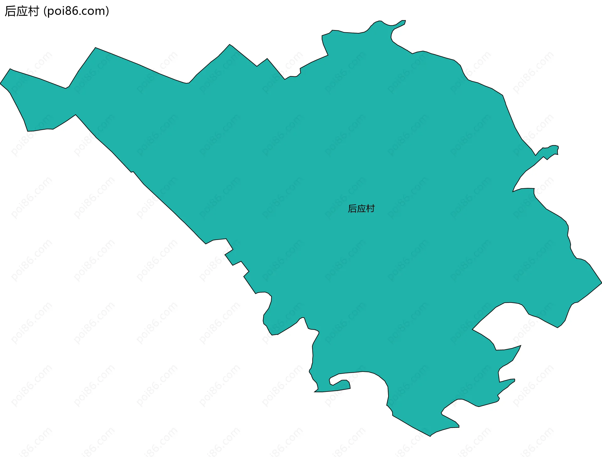 后应村边界地图