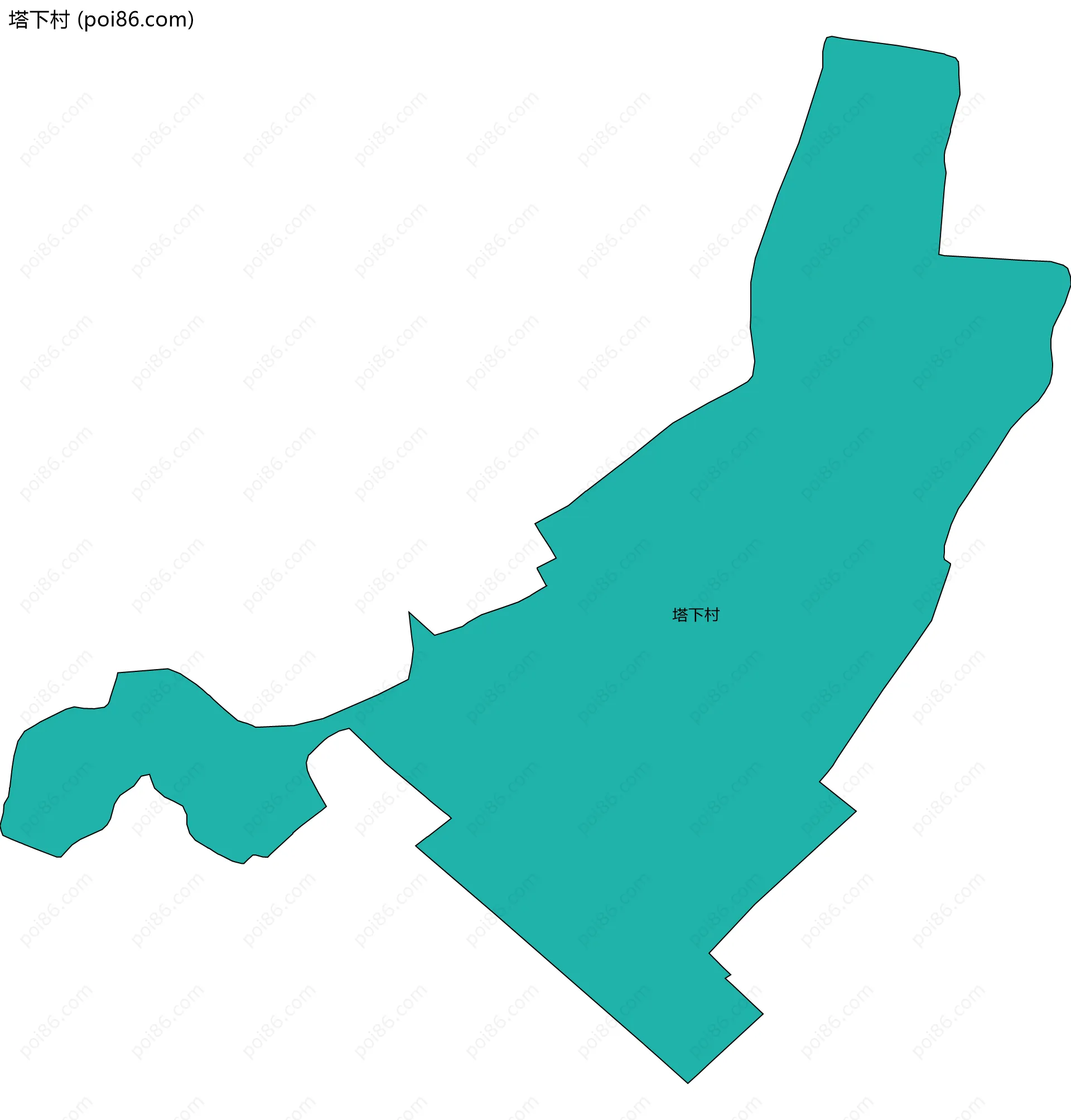 塔下村边界地图