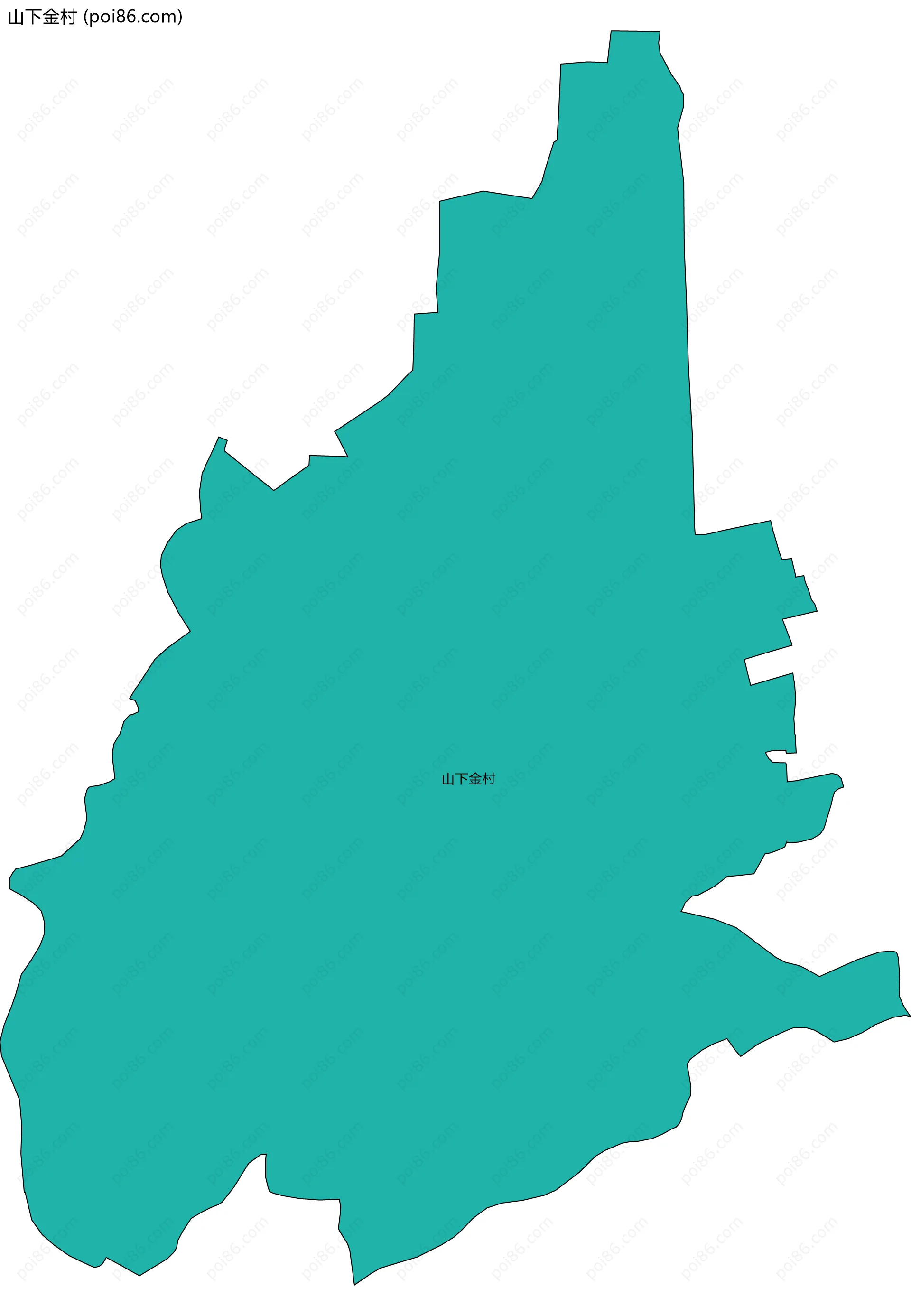 山下金村边界地图