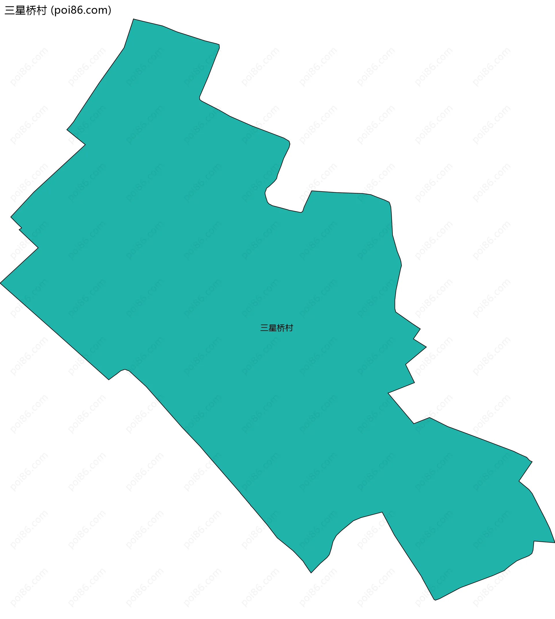 三星桥村边界地图