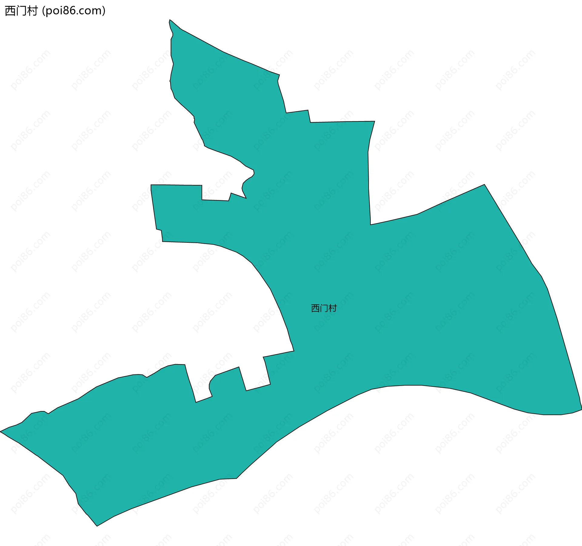 西门村边界地图