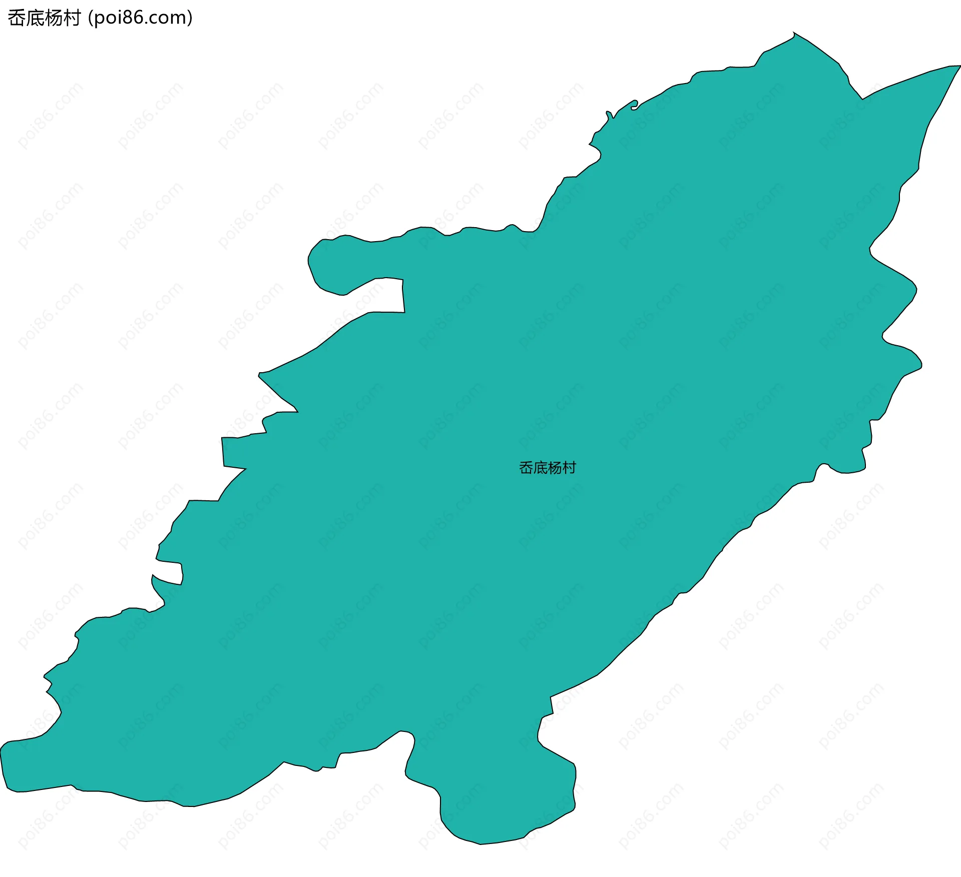 岙底杨村边界地图
