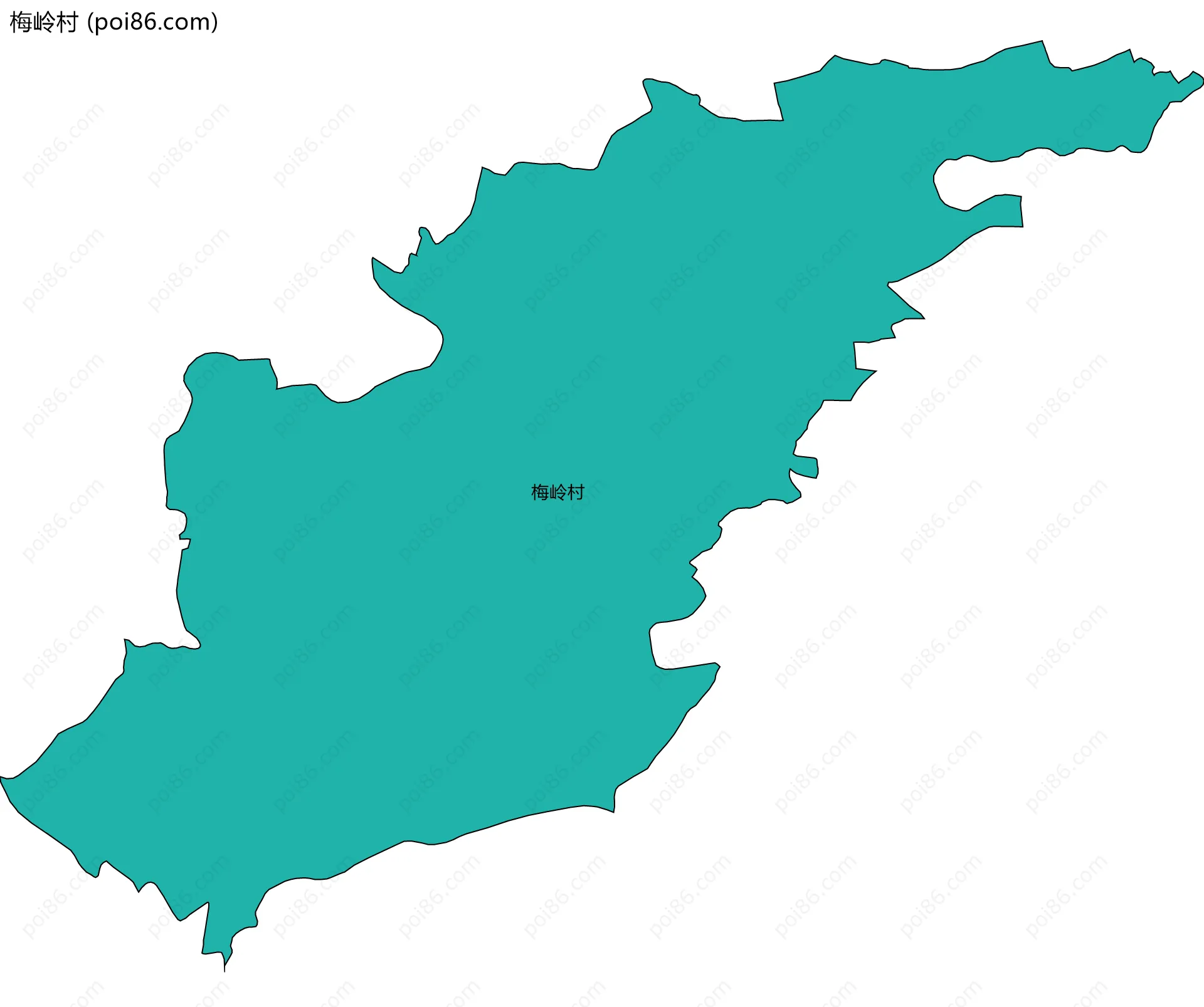 梅岭村边界地图