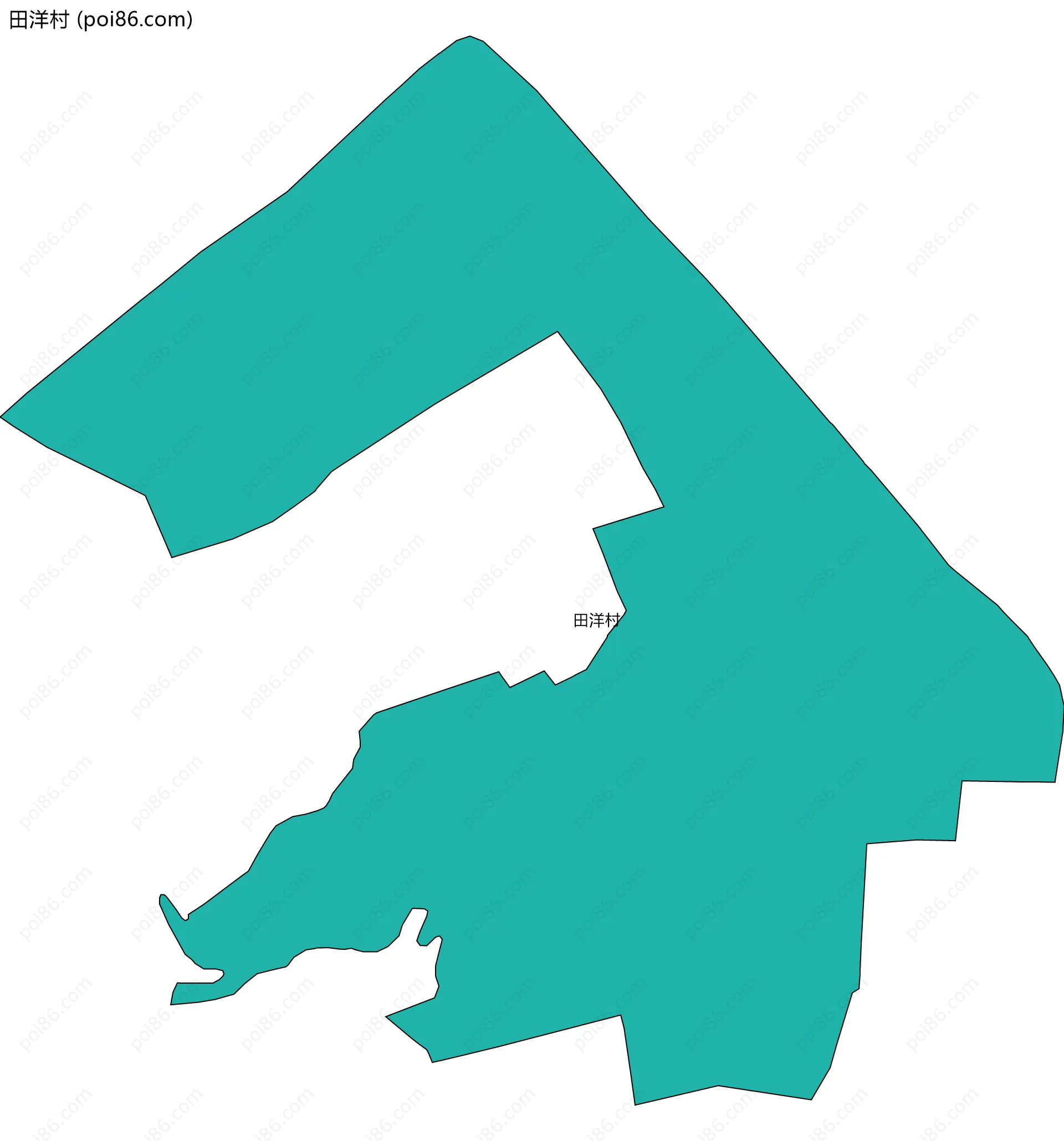 田洋村边界地图