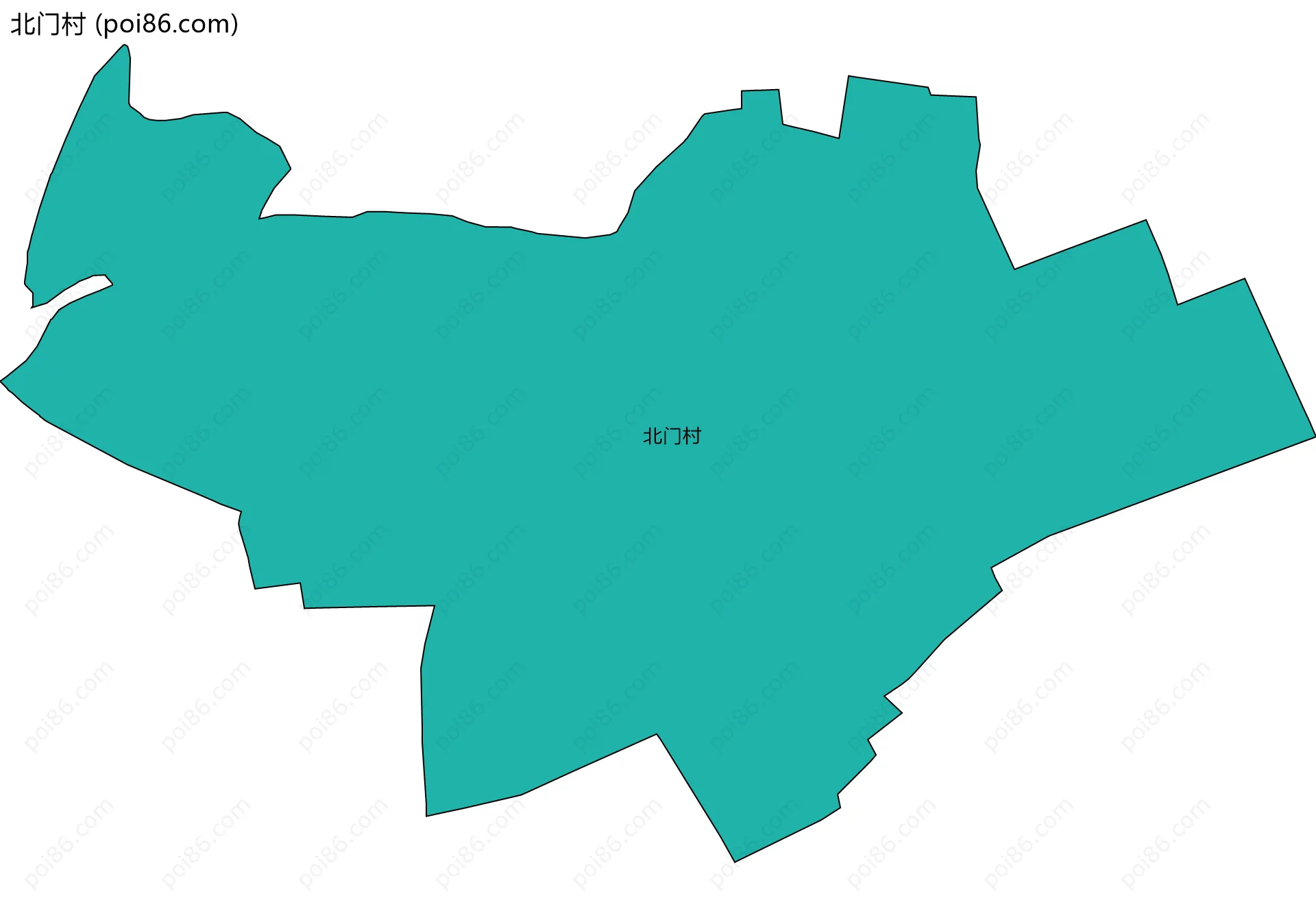 北门村边界地图