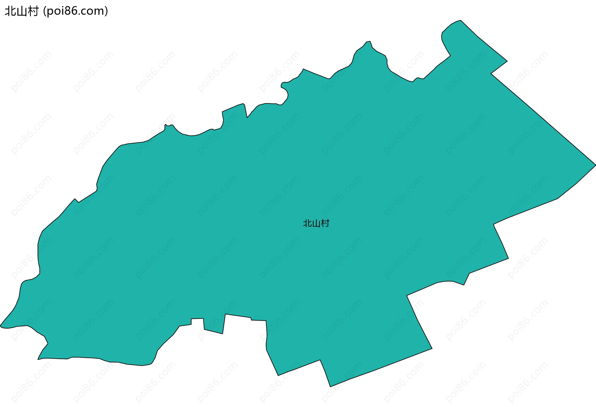 北山村边界地图