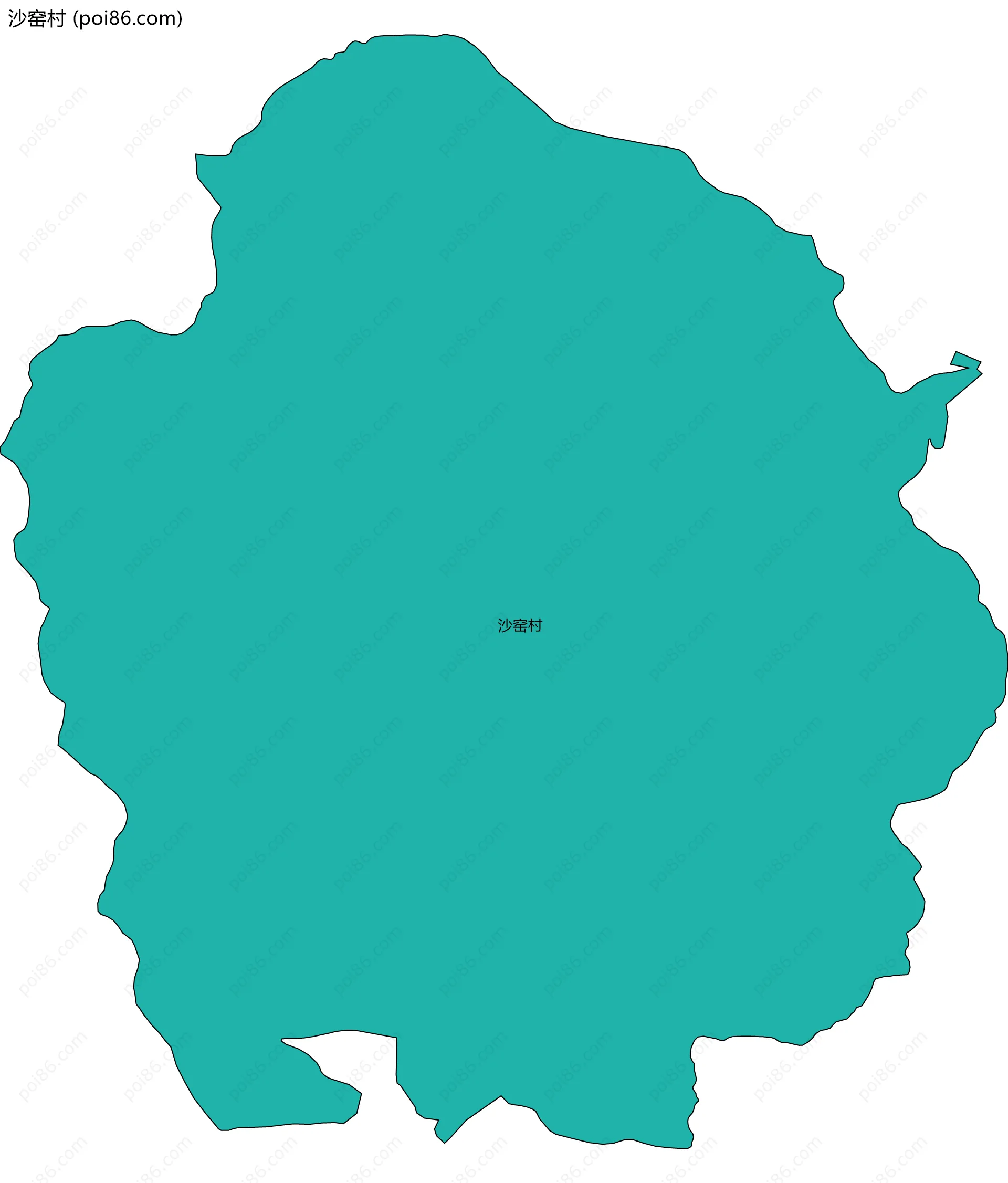 沙窑村边界地图