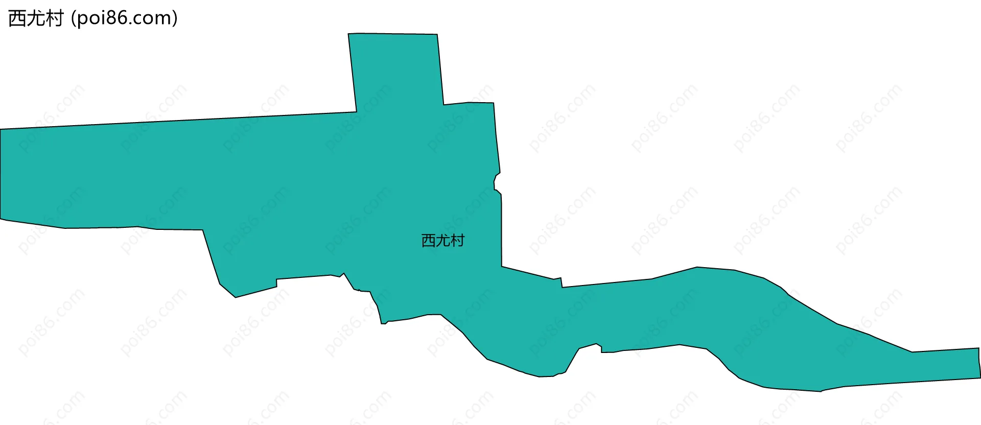 西尤村边界地图