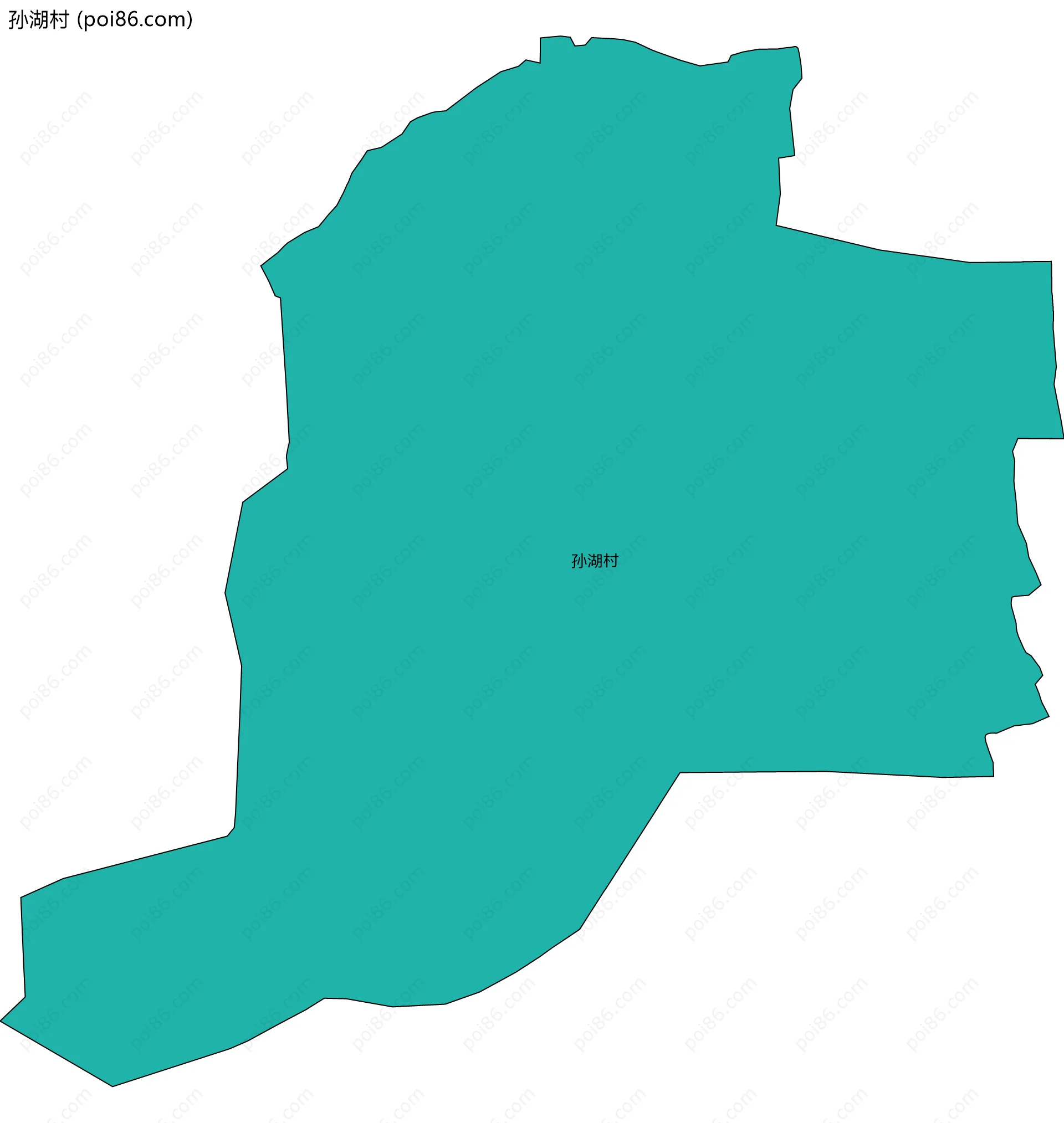 孙湖村边界地图