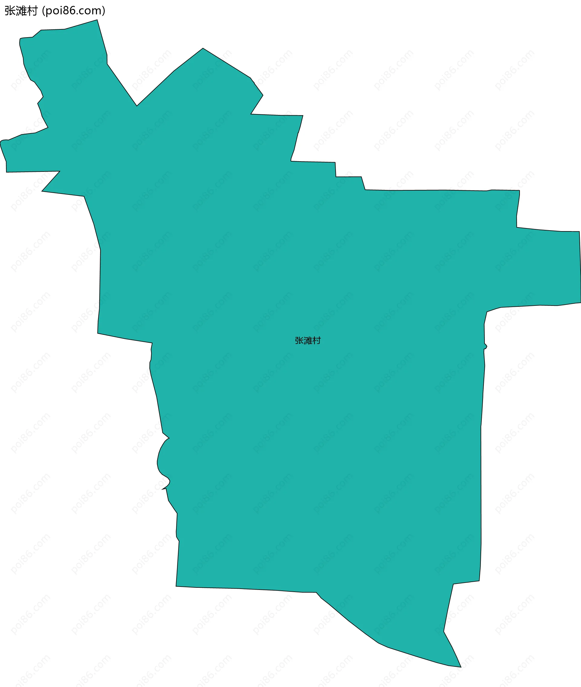 张滩村边界地图