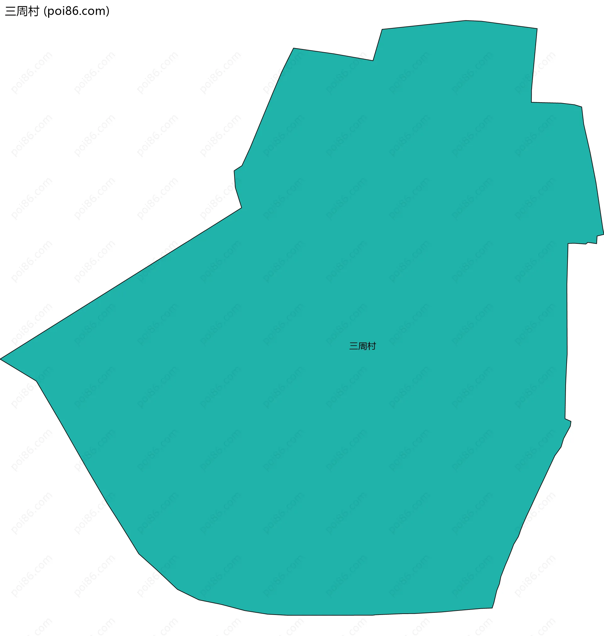 三周村边界地图