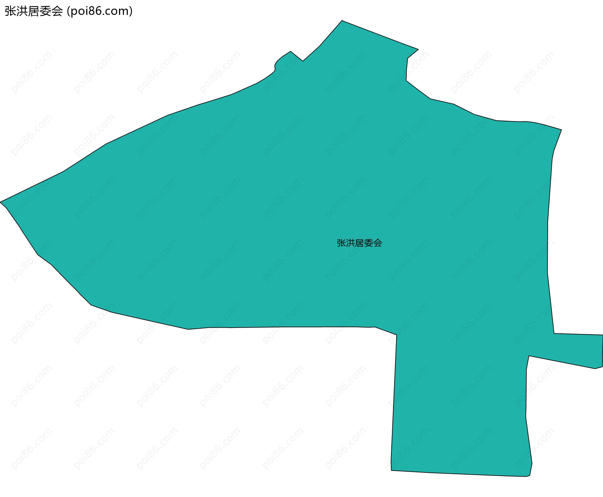 张洪居委会边界地图