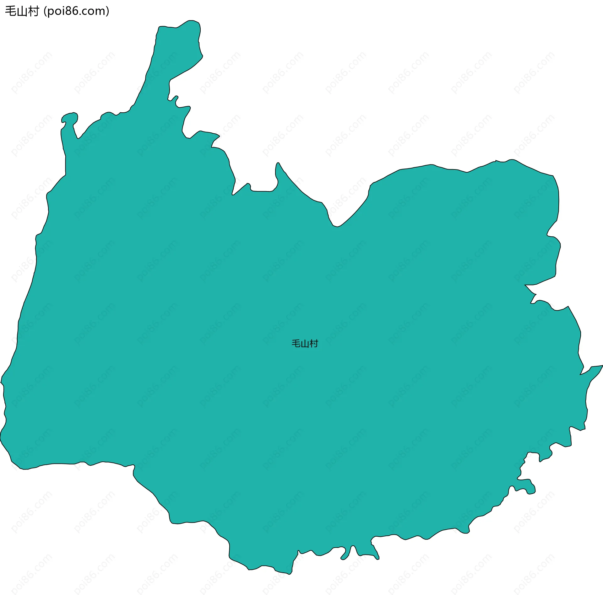 毛山村边界地图