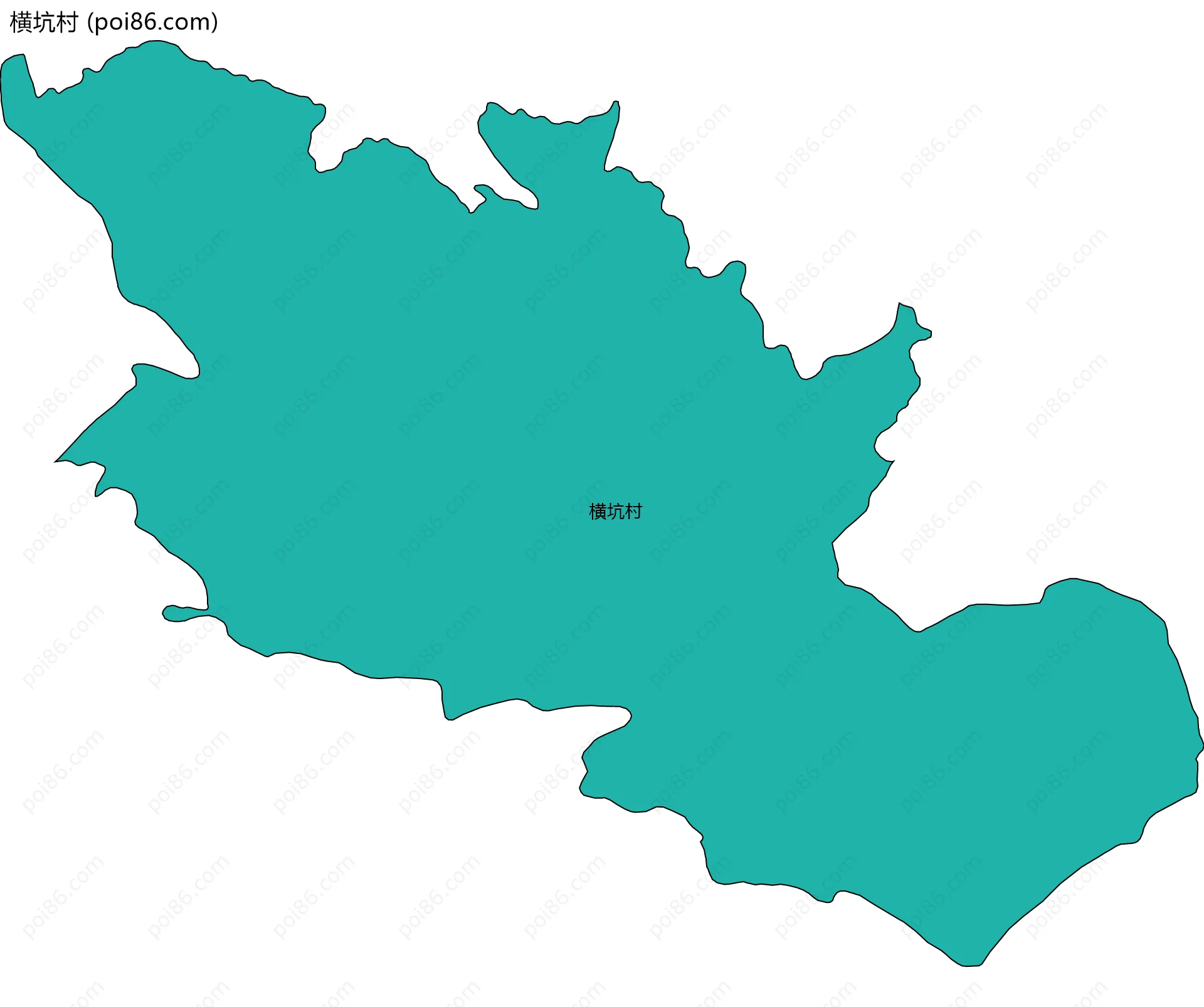 横坑村边界地图