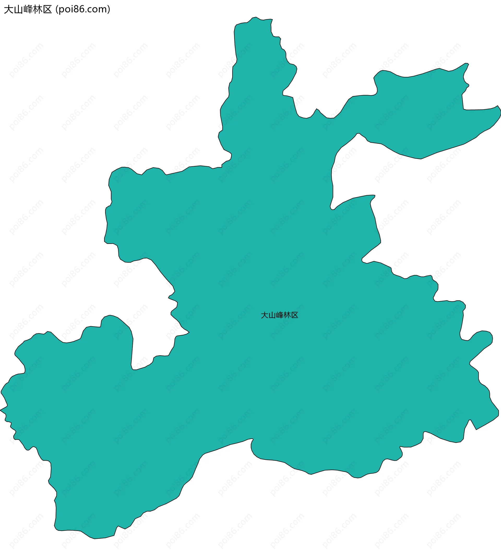 大山峰林区边界地图